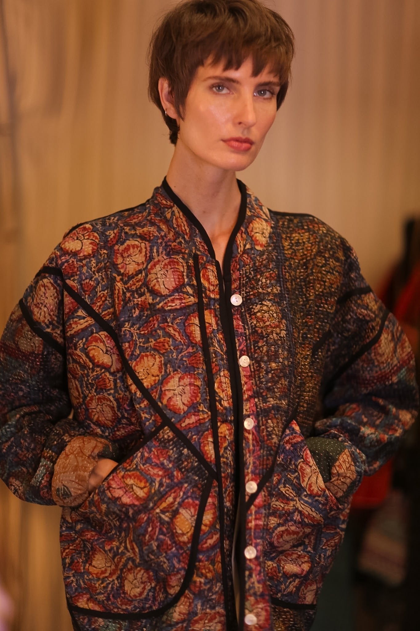 KANTHA JACKET MORNING GLORY - BANGKOK TAILOR CLOTHING STORE - HANDMADE CLOTHING