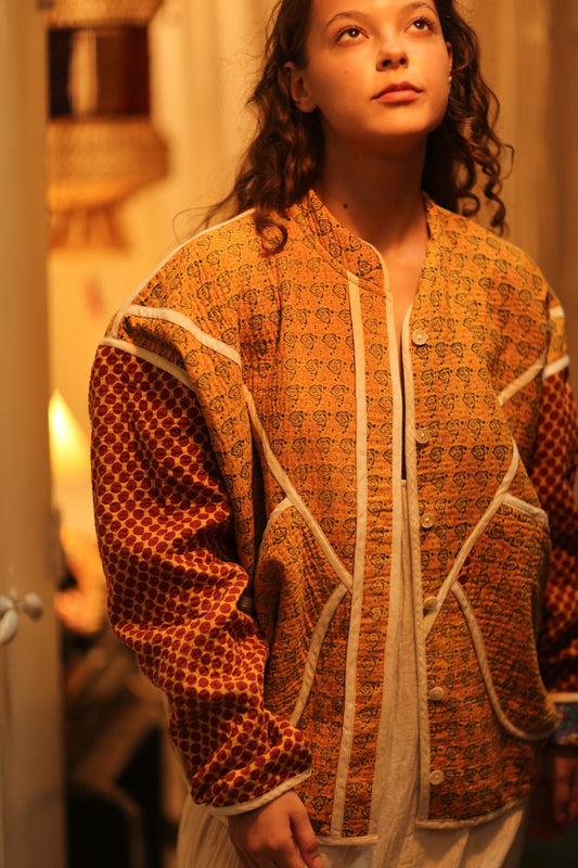 KANTHA JACKET OLIVER - BANGKOK TAILOR CLOTHING STORE - HANDMADE CLOTHING