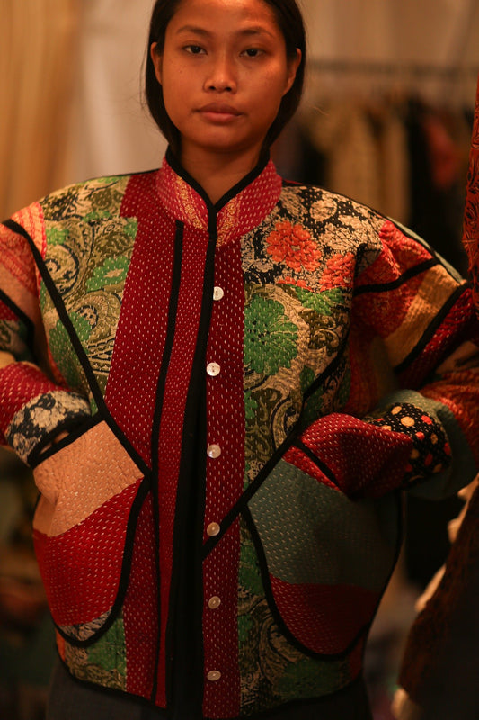 KANTHA JACKET ZINAS - BANGKOK TAILOR CLOTHING STORE - HANDMADE CLOTHING