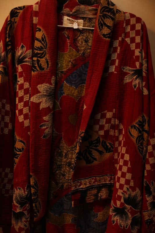 KANTHA KIMONO COAT - S101 - BANGKOK TAILOR CLOTHING STORE - HANDMADE CLOTHING