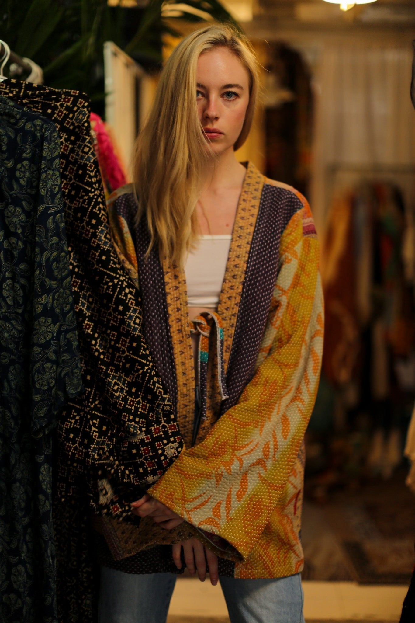 KANTHA KIMONO JACKET BELINDA - BANGKOK TAILOR CLOTHING STORE - HANDMADE CLOTHING