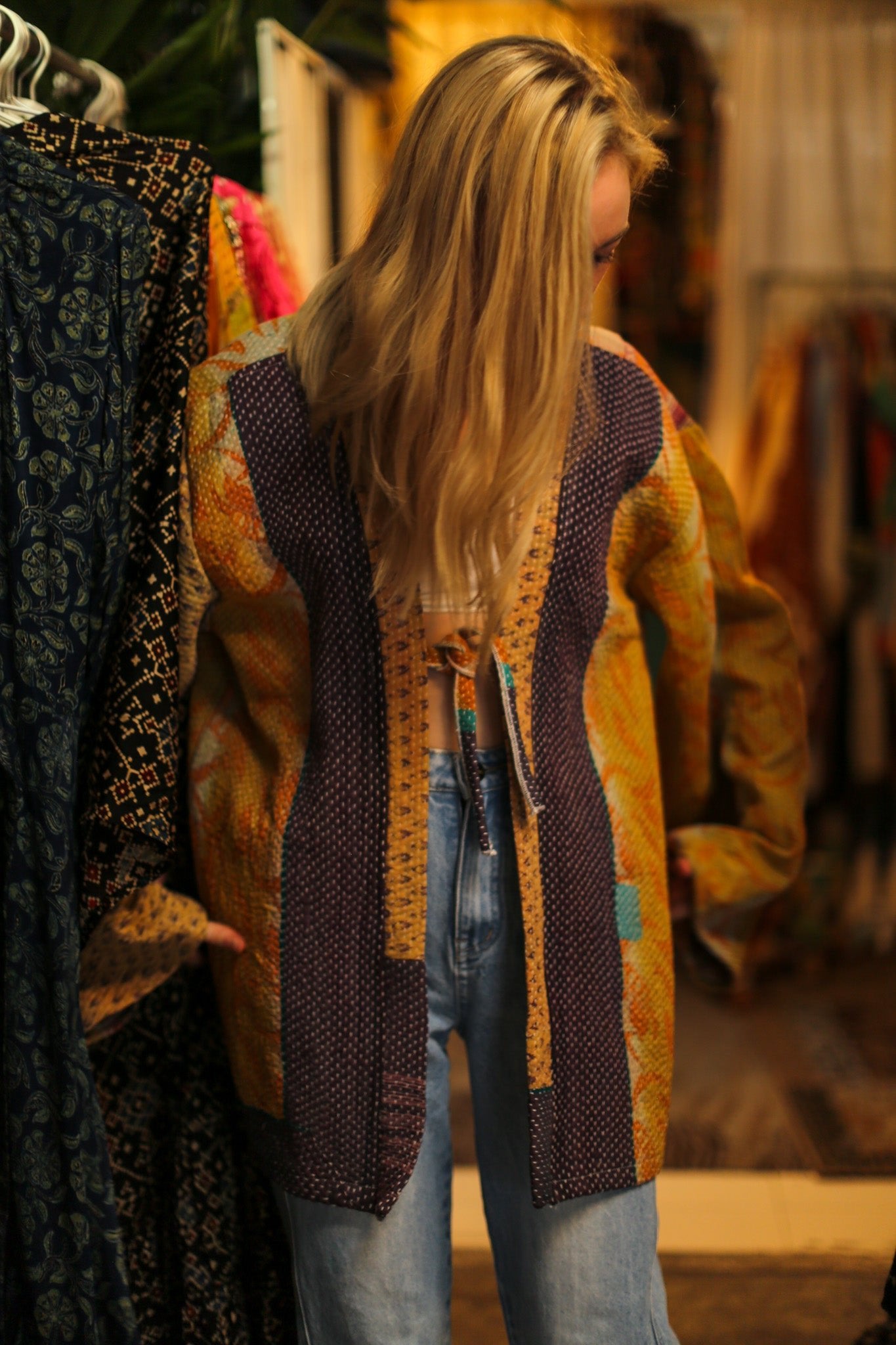 KANTHA KIMONO JACKET BELINDA - BANGKOK TAILOR CLOTHING STORE - HANDMADE CLOTHING