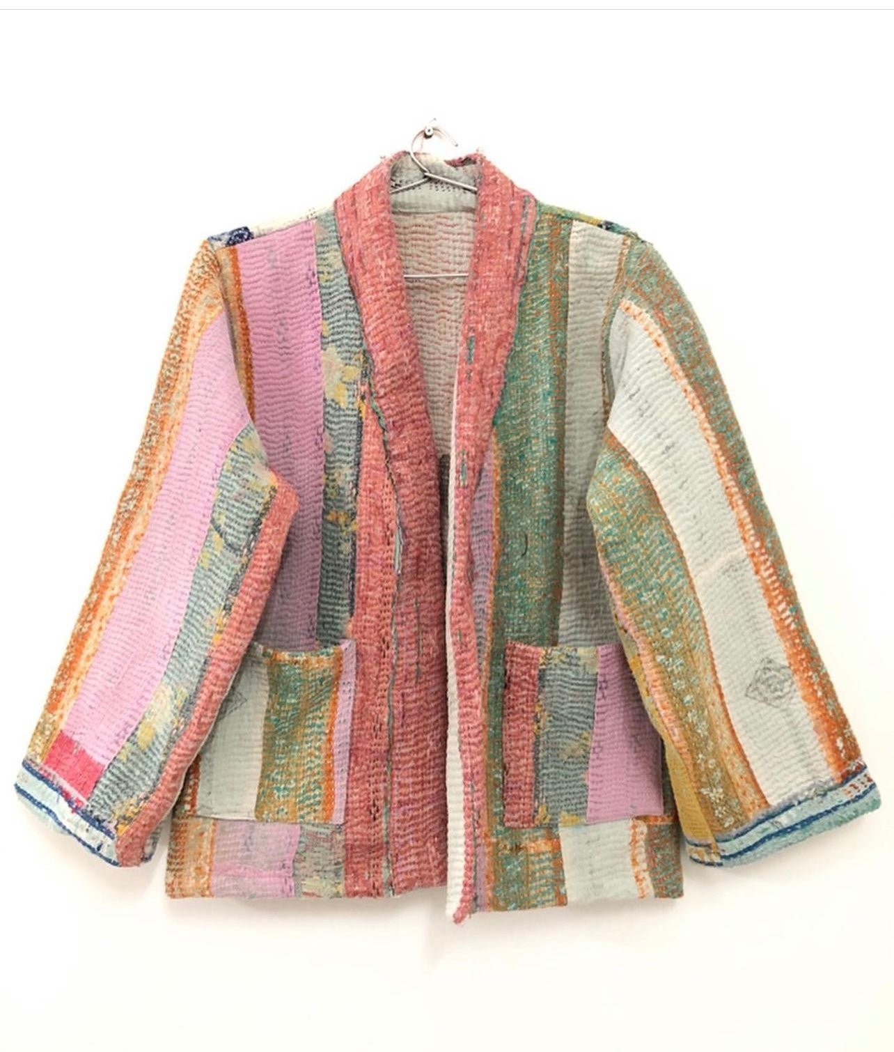 KANTHA KIMONO JACKET LAURIE - BANGKOK TAILOR CLOTHING STORE - HANDMADE CLOTHING