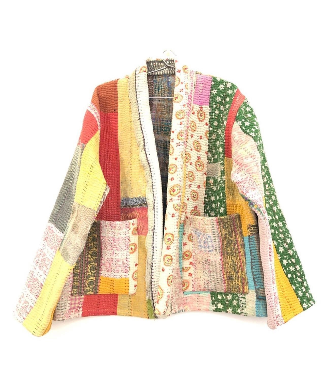 KANTHA KIMONO JACKET LAURIE - BANGKOK TAILOR CLOTHING STORE - HANDMADE CLOTHING