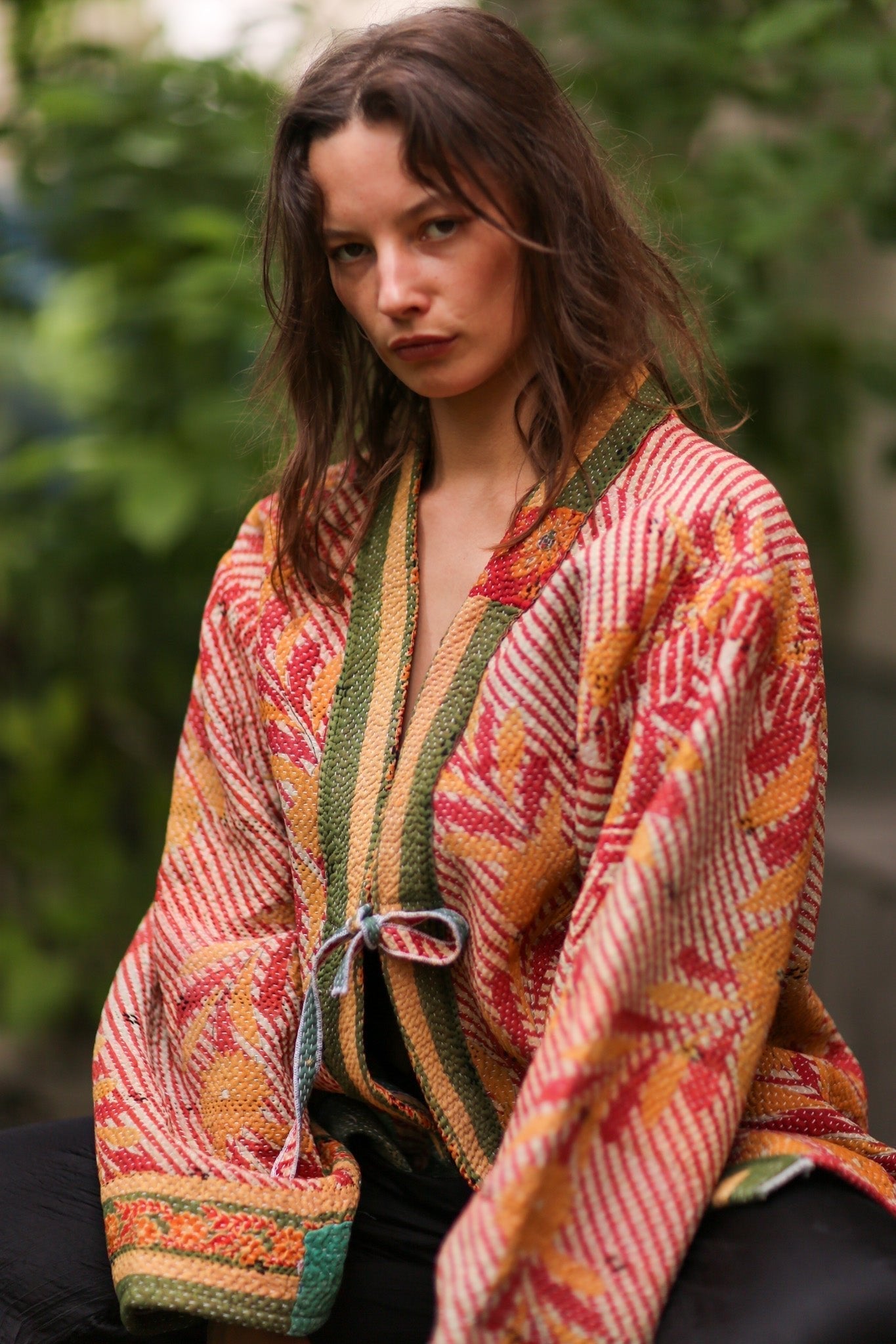 KANTHA KIMONO JACKET SHIRI - BANGKOK TAILOR CLOTHING STORE - HANDMADE CLOTHING