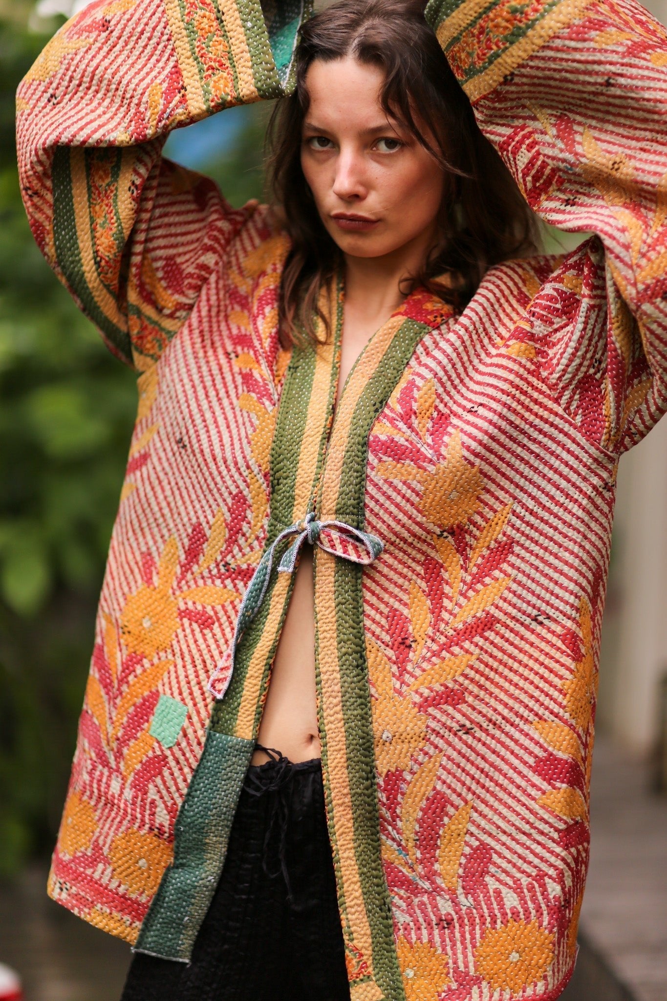 KANTHA KIMONO JACKET SHIRI - BANGKOK TAILOR CLOTHING STORE - HANDMADE CLOTHING