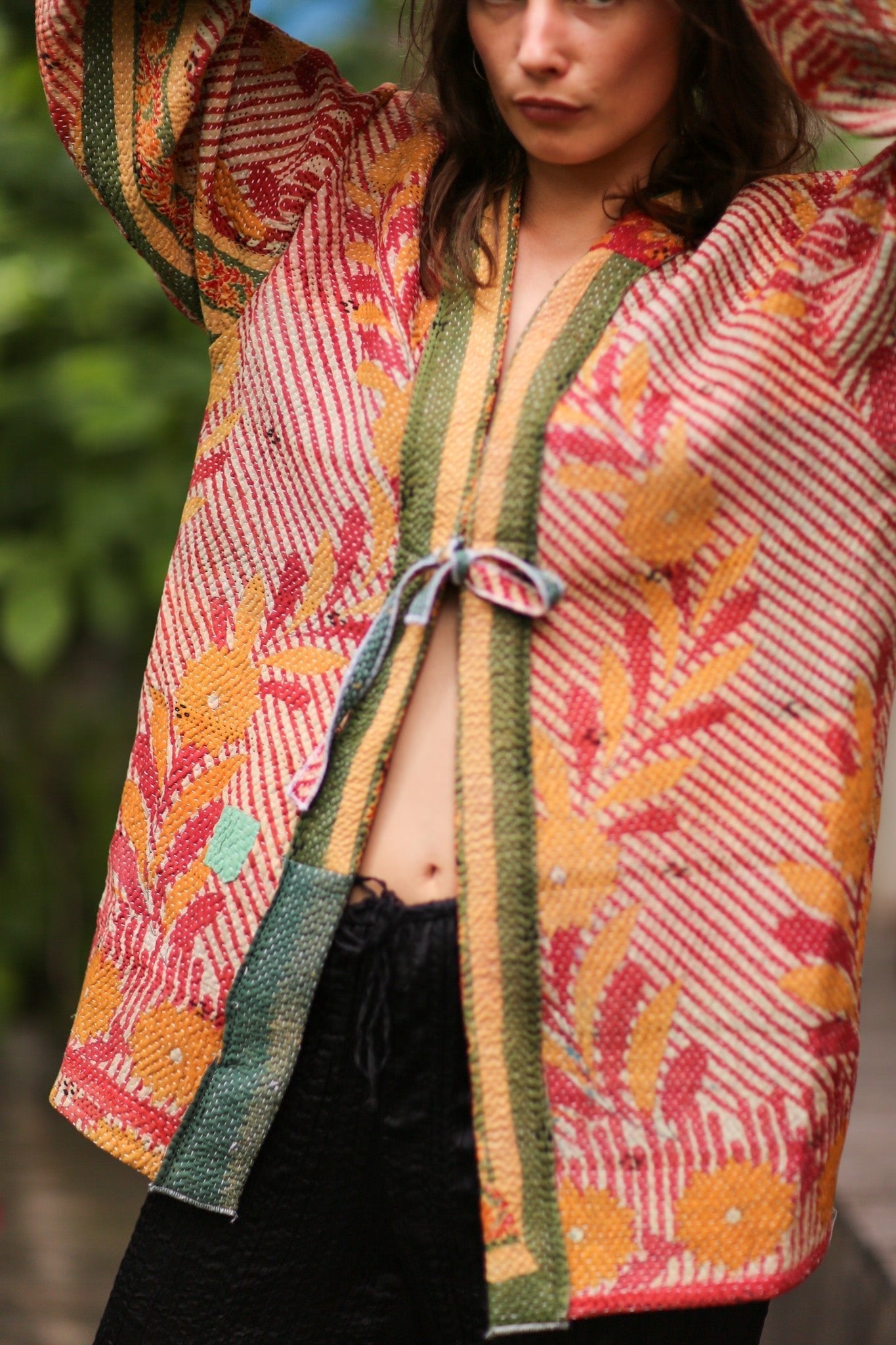 KANTHA KIMONO JACKET SHIRI - BANGKOK TAILOR CLOTHING STORE - HANDMADE CLOTHING