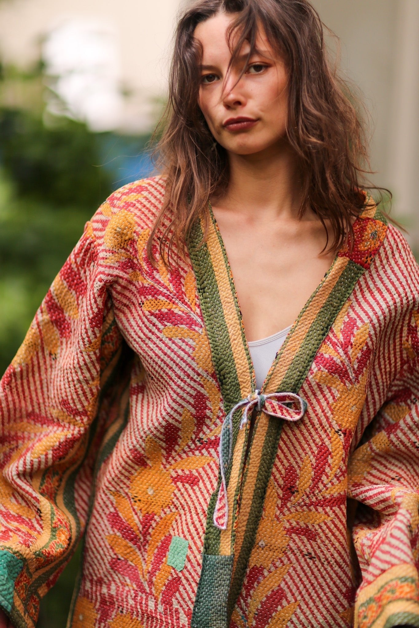 KANTHA KIMONO JACKET SHIRI - BANGKOK TAILOR CLOTHING STORE - HANDMADE CLOTHING