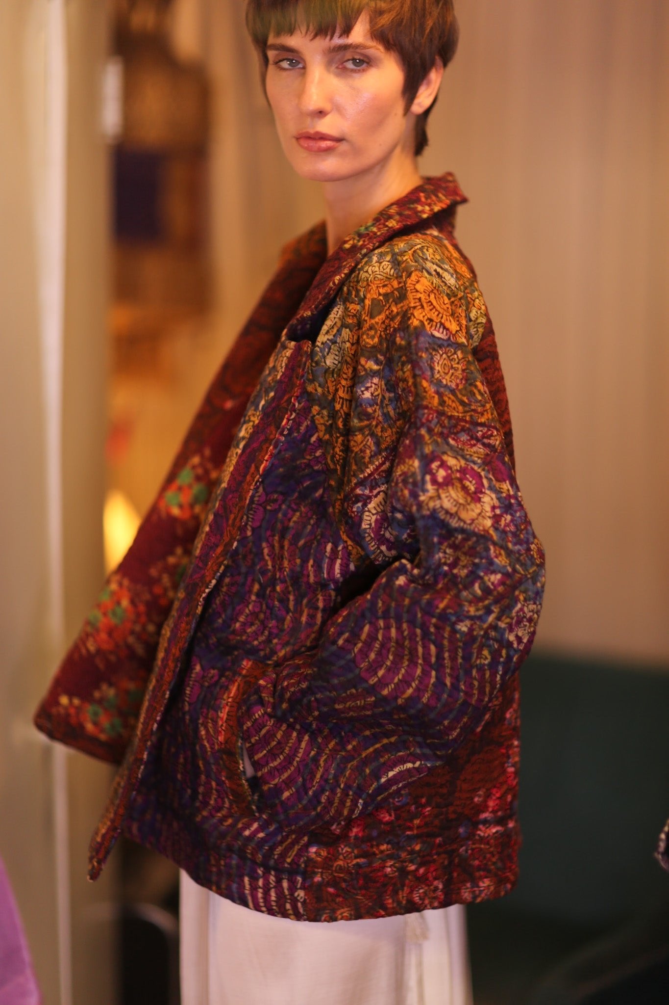 KANTHA PATCHWORK JACKET FRISEL - BANGKOK TAILOR CLOTHING STORE - HANDMADE CLOTHING
