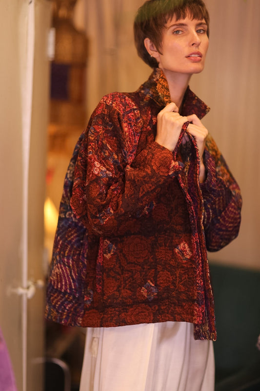 KANTHA PATCHWORK JACKET FRISEL - BANGKOK TAILOR CLOTHING STORE - HANDMADE CLOTHING