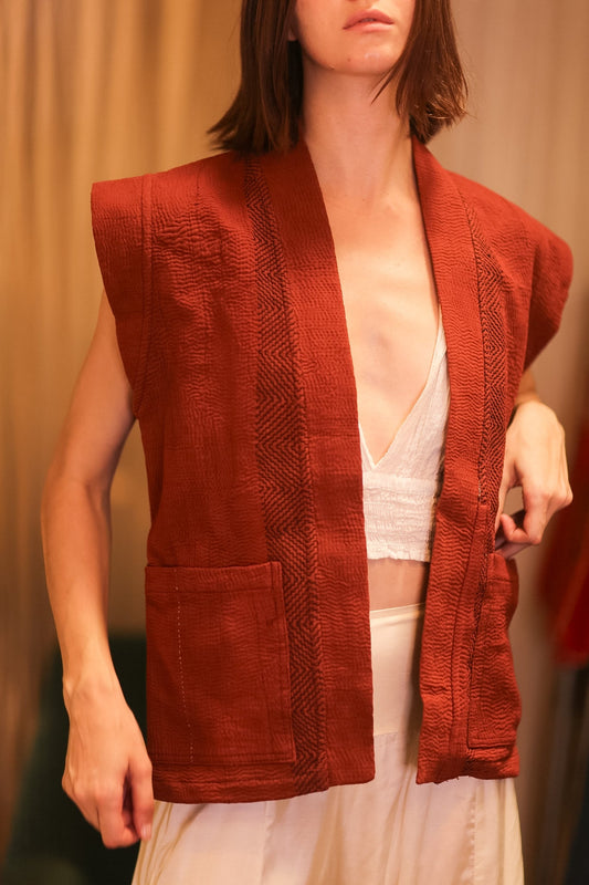 KANTHA VEST HUASCA - BANGKOK TAILOR CLOTHING STORE - HANDMADE CLOTHING