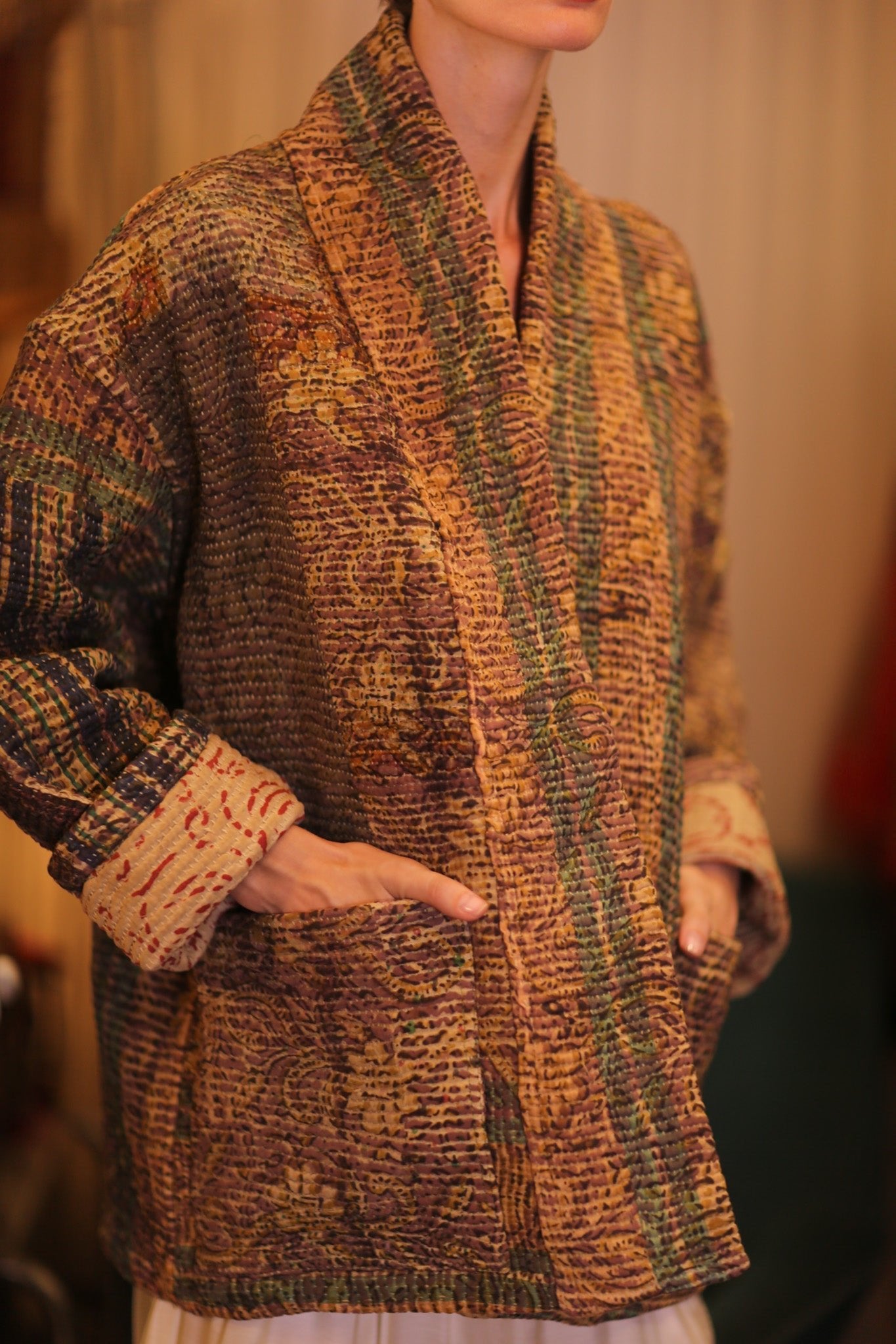 KATHA KIMONO JACKET FRIDU VINTAGE STYLE - BANGKOK TAILOR CLOTHING STORE - HANDMADE CLOTHING