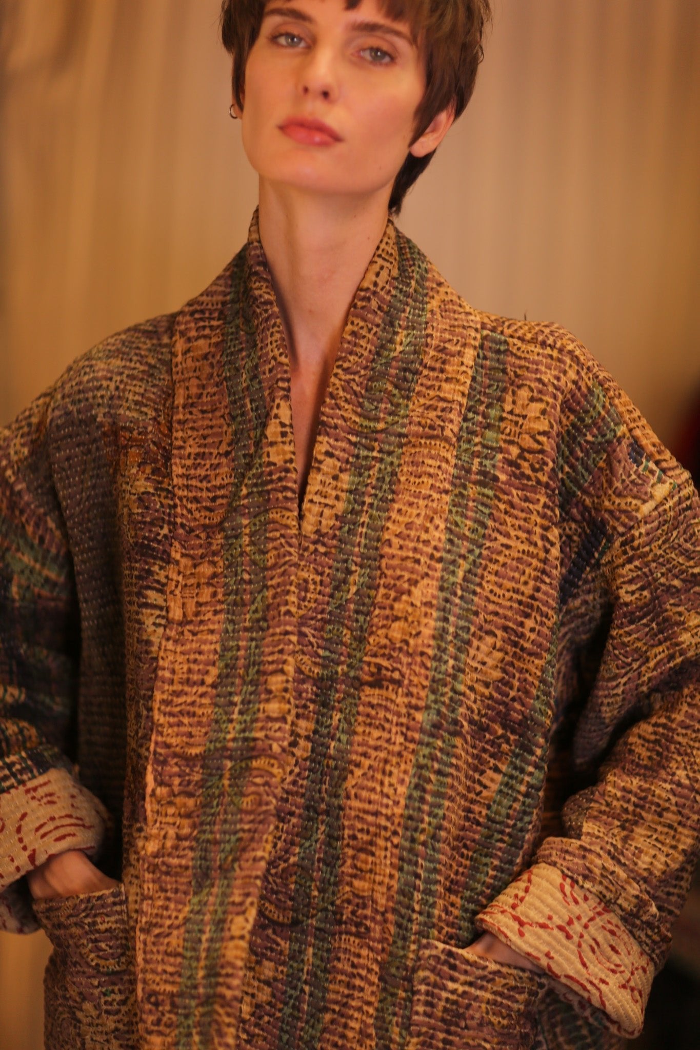 KATHA KIMONO JACKET FRIDU VINTAGE STYLE - BANGKOK TAILOR CLOTHING STORE - HANDMADE CLOTHING