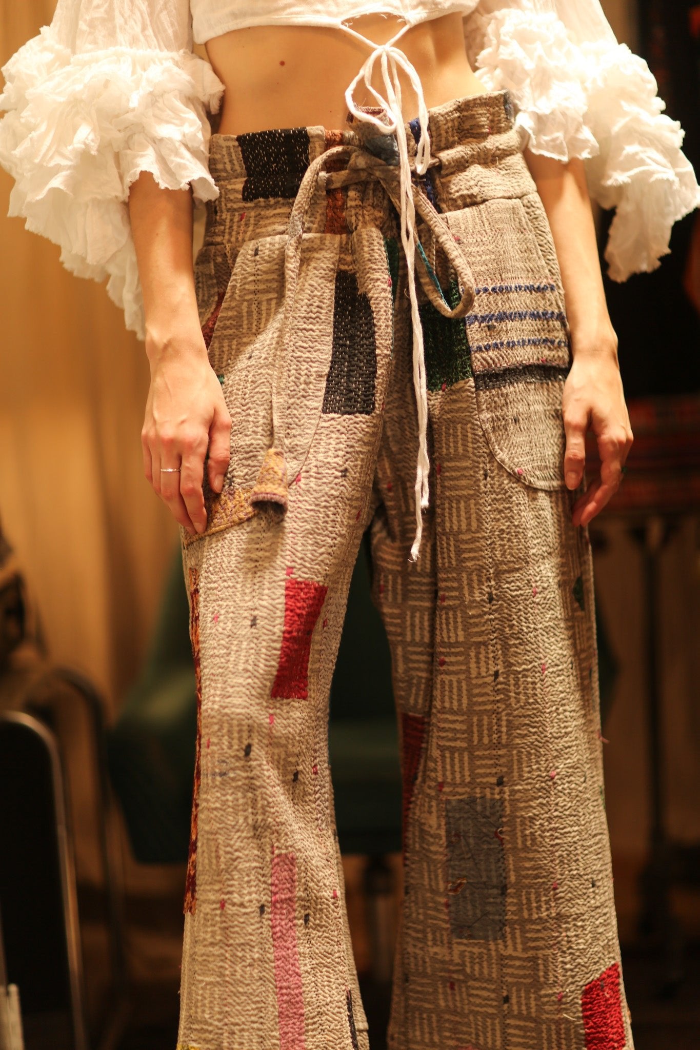 LENA KANTHA TROUSERS MONDRIAN - BANGKOK TAILOR CLOTHING STORE - HANDMADE CLOTHING