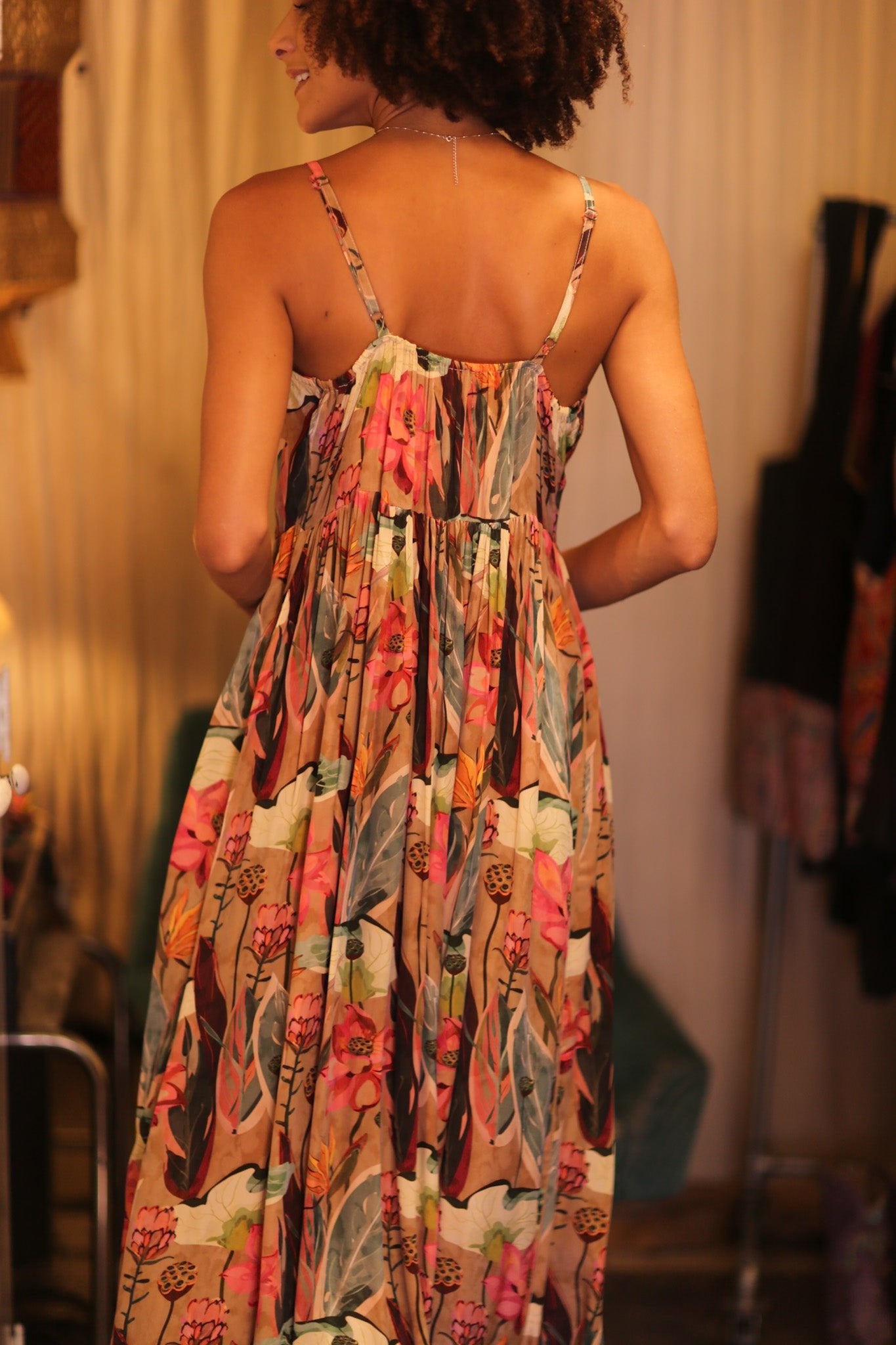LILI SILK DRESS LOTUS - BANGKOK TAILOR CLOTHING STORE - HANDMADE CLOTHING
