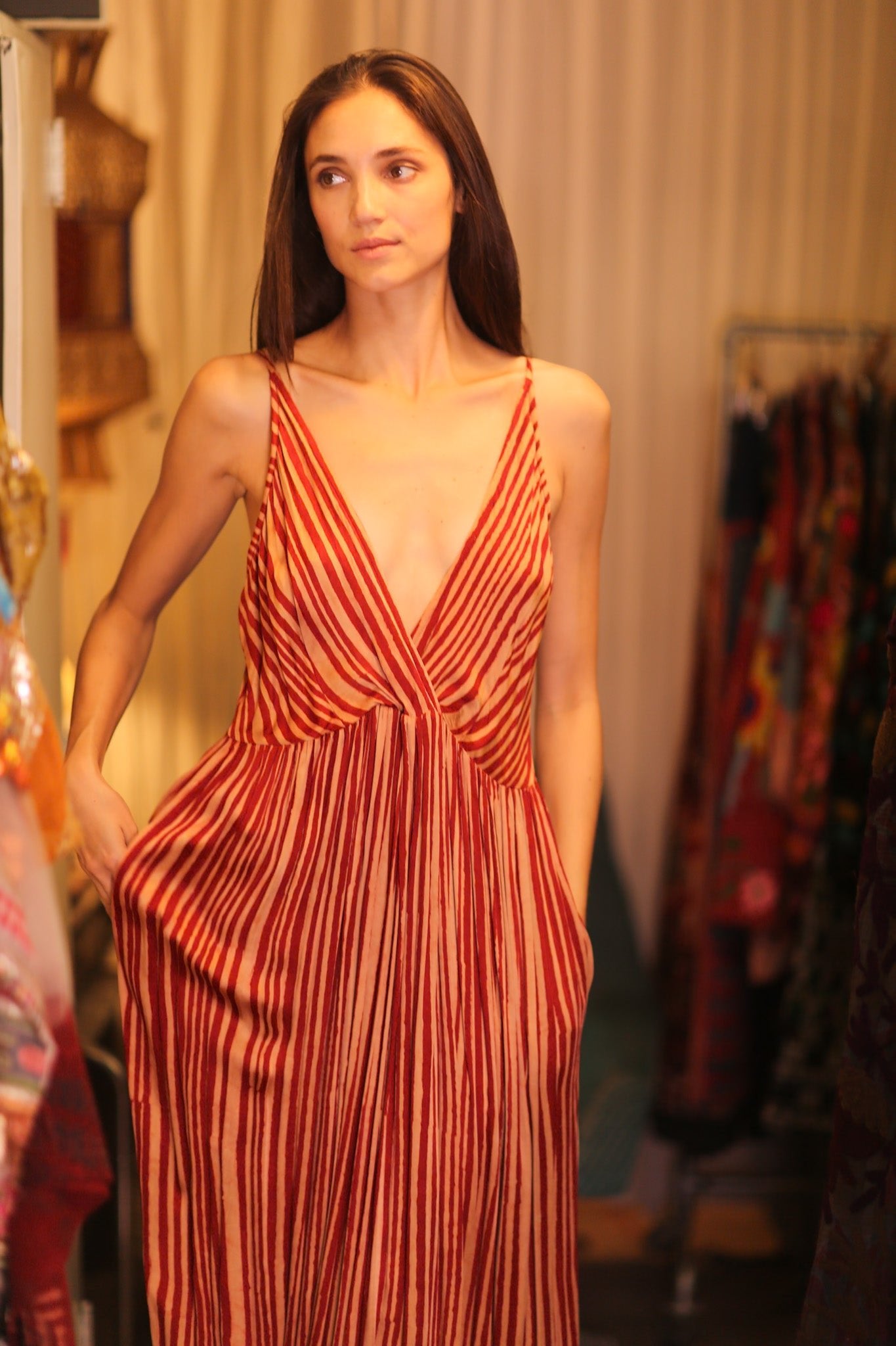 LILY SILK DRESS CANDY - BANGKOK TAILOR CLOTHING STORE - HANDMADE CLOTHING