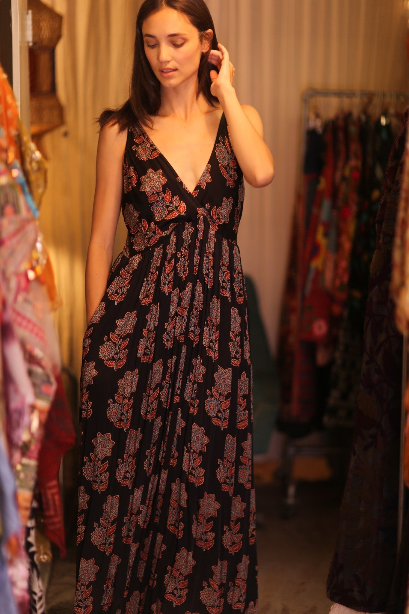 LILY SILK DRESS SHARON - BANGKOK TAILOR CLOTHING STORE - HANDMADE CLOTHING