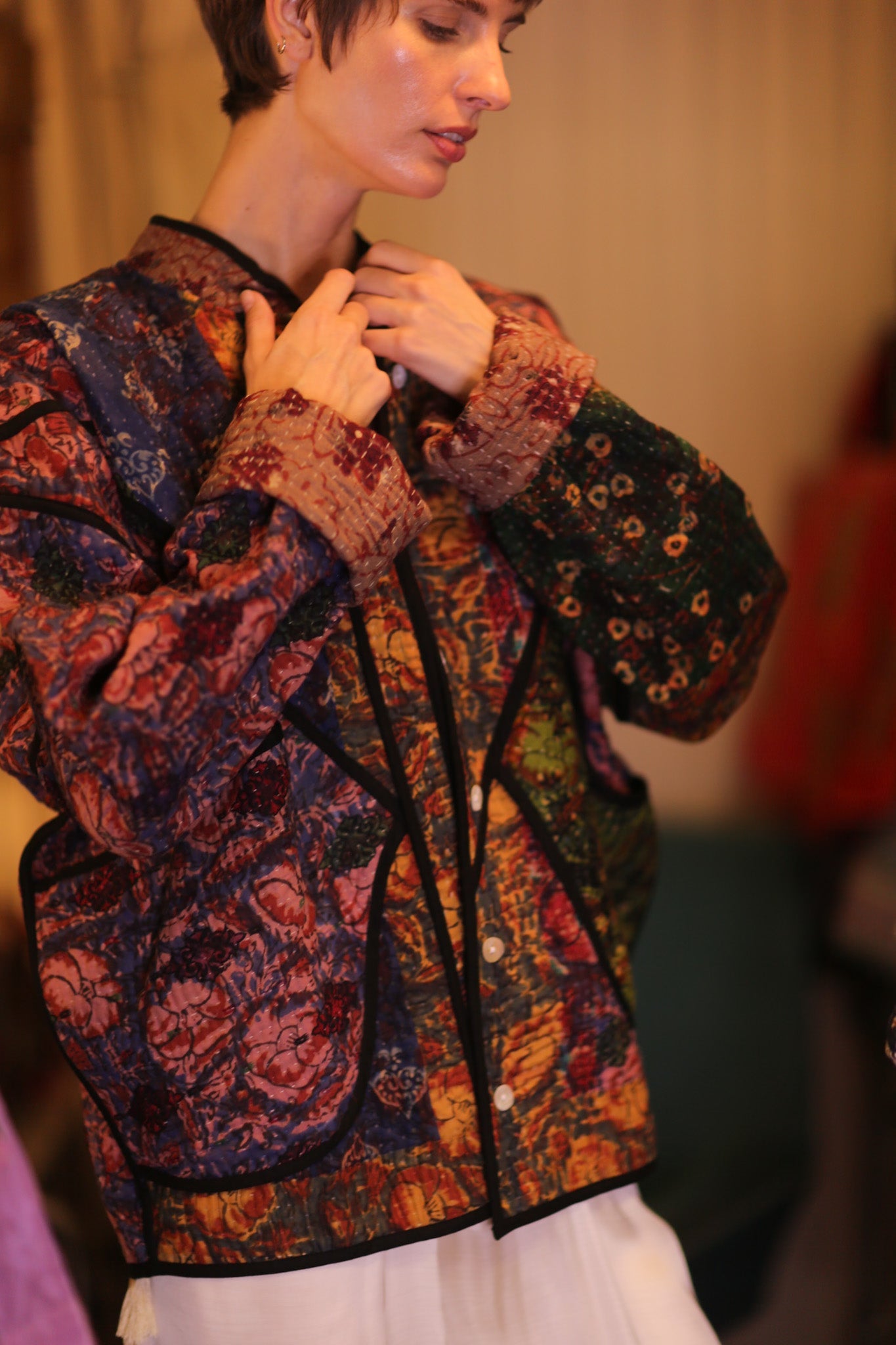 PATCHWORK KANTHA JACKET LIEBLINGS - BANGKOK TAILOR CLOTHING STORE - HANDMADE CLOTHING