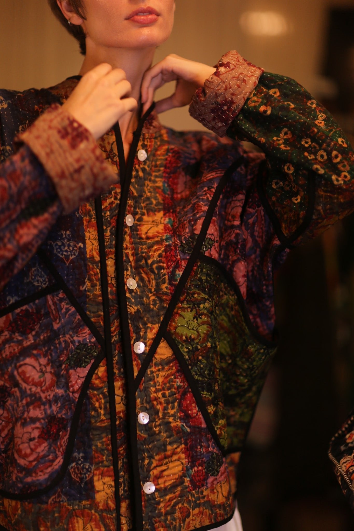 PATCHWORK KANTHA JACKET LIEBLINGS - BANGKOK TAILOR CLOTHING STORE - HANDMADE CLOTHING