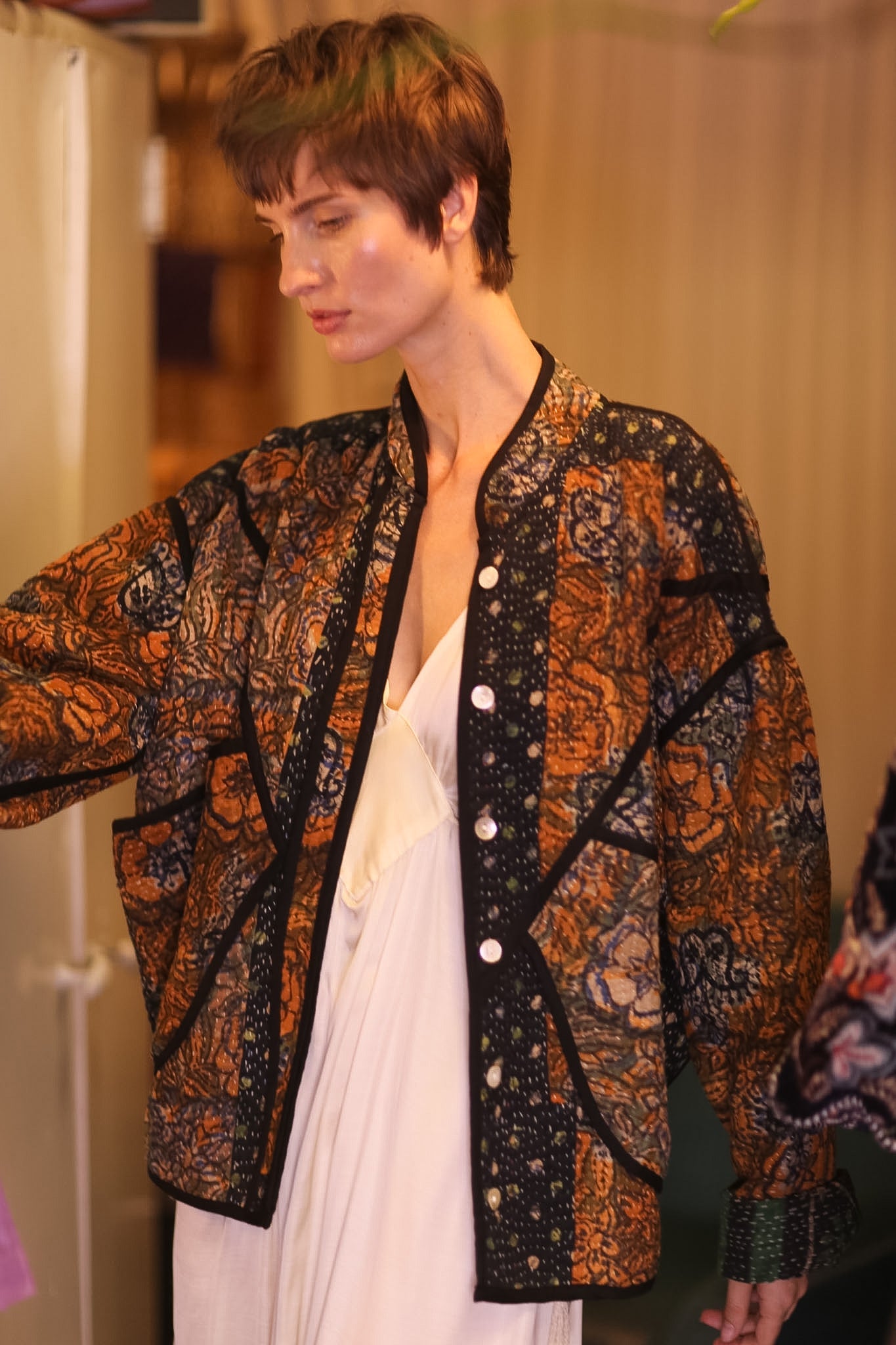 PATCHWORK KANTHA JACKET MOSAIC - BANGKOK TAILOR CLOTHING STORE - HANDMADE CLOTHING