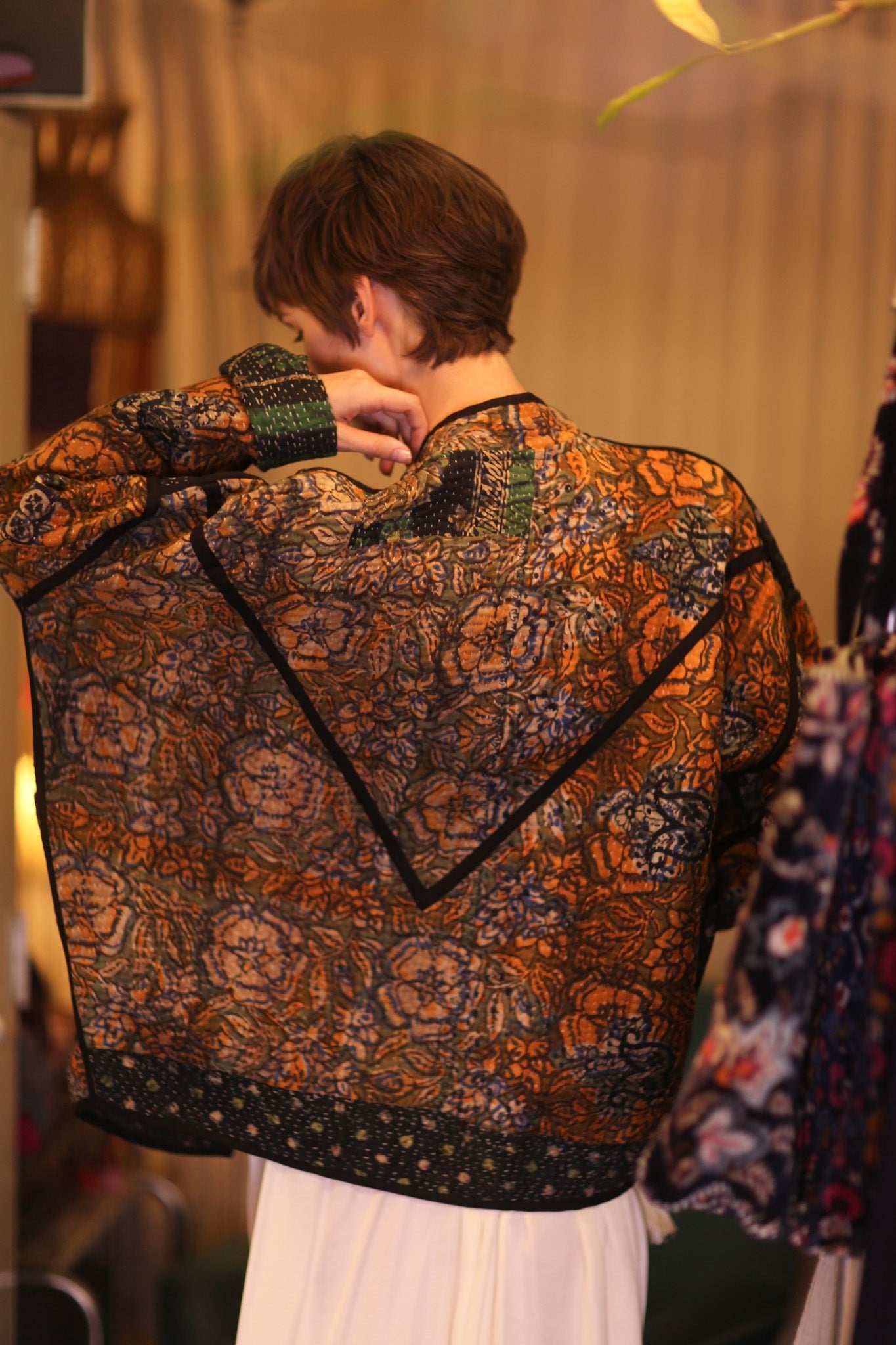 PATCHWORK KANTHA JACKET MOSAIC - BANGKOK TAILOR CLOTHING STORE - HANDMADE CLOTHING