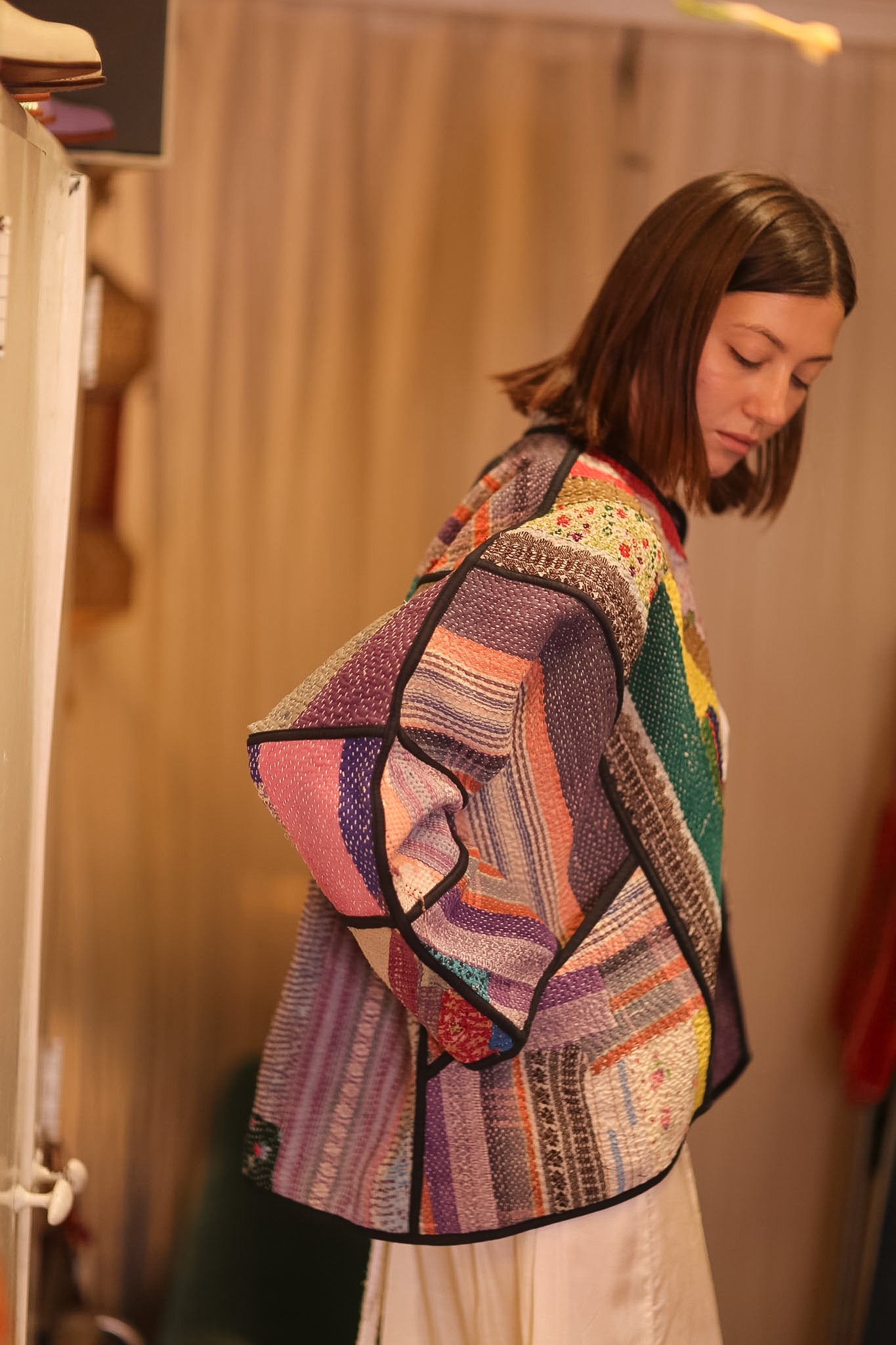 PATCHWORK PATTERN KANTHA JACKET KHAOYAI - BANGKOK TAILOR CLOTHING STORE - HANDMADE CLOTHING
