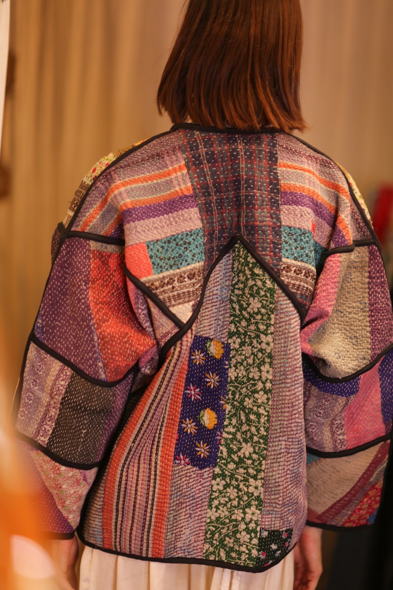 PATCHWORK PATTERN KANTHA JACKET KHAOYAI - BANGKOK TAILOR CLOTHING STORE - HANDMADE CLOTHING