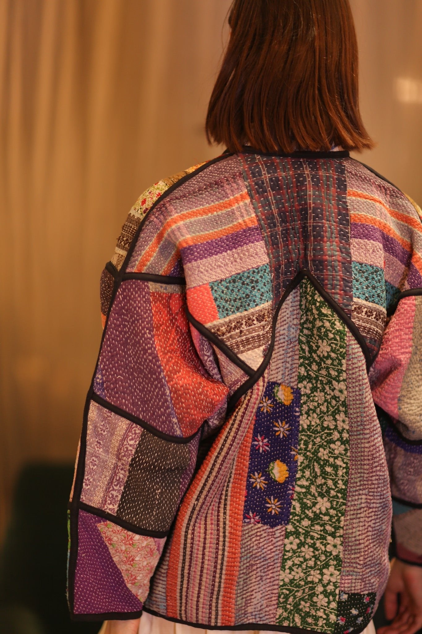 PATCHWORK PATTERN KANTHA JACKET KHAOYAI - BANGKOK TAILOR CLOTHING STORE - HANDMADE CLOTHING