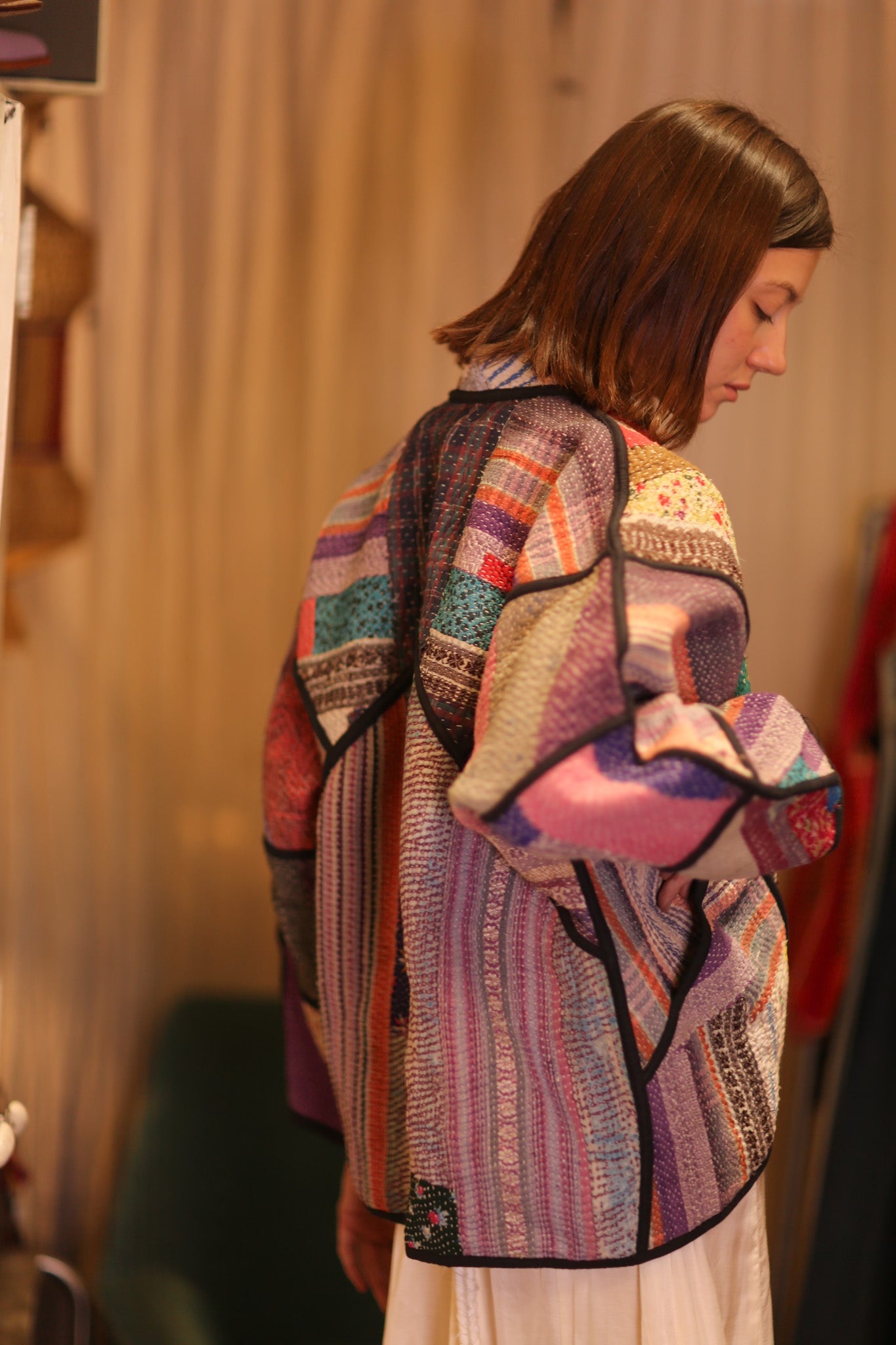 PATCHWORK PATTERN KANTHA JACKET KHAOYAI - BANGKOK TAILOR CLOTHING STORE - HANDMADE CLOTHING