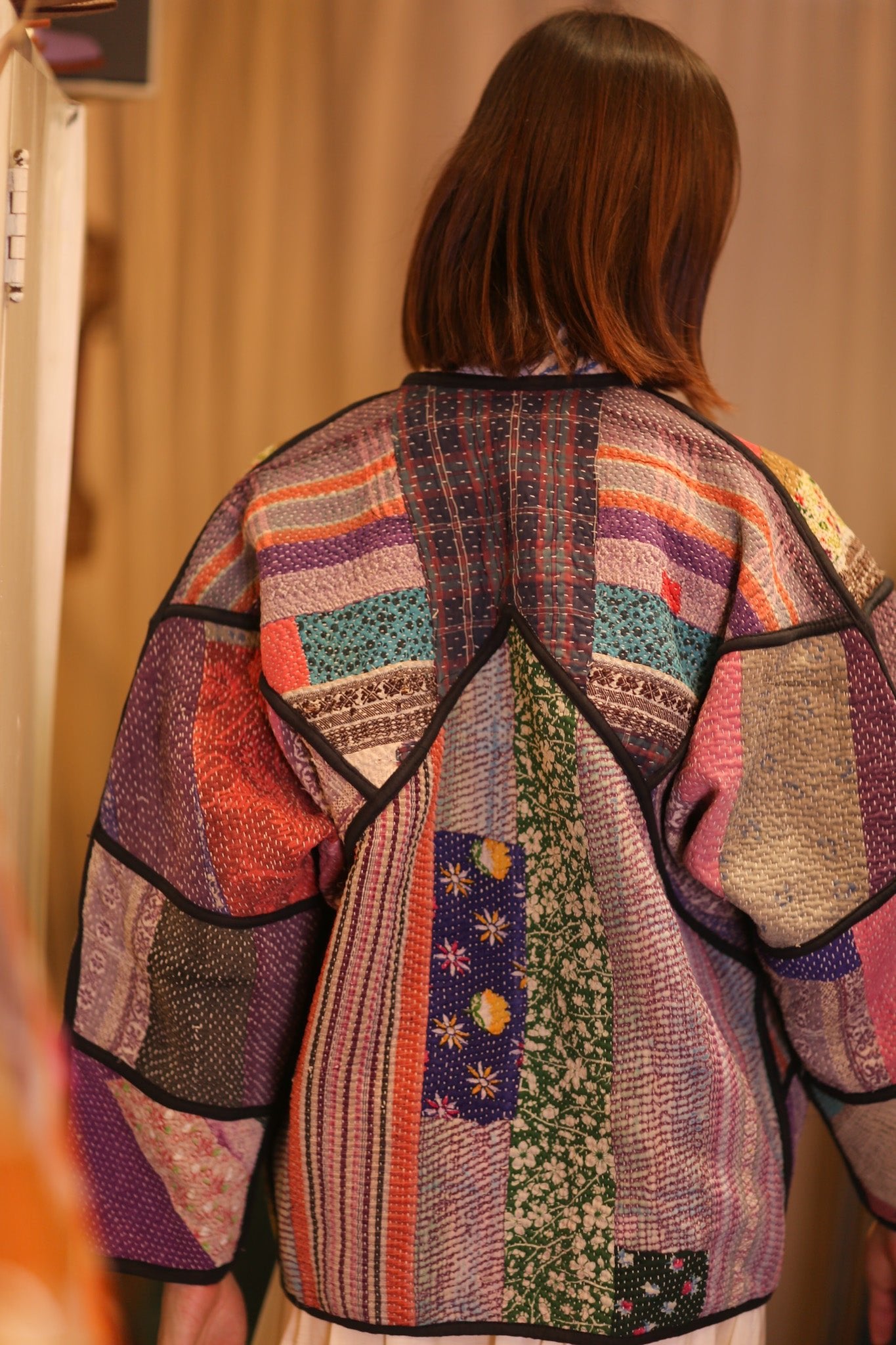 PATCHWORK PATTERN KANTHA JACKET KHAOYAI - BANGKOK TAILOR CLOTHING STORE - HANDMADE CLOTHING