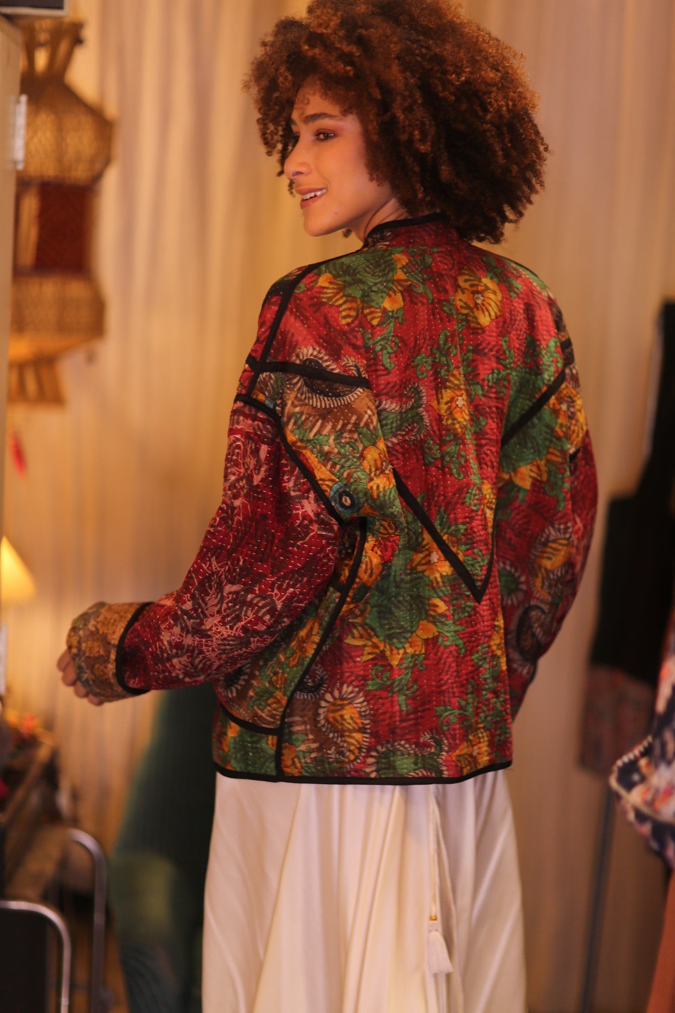 PATCHWORK PATTERN KANTHA JACKET NWEPAN - BANGKOK TAILOR CLOTHING STORE - HANDMADE CLOTHING