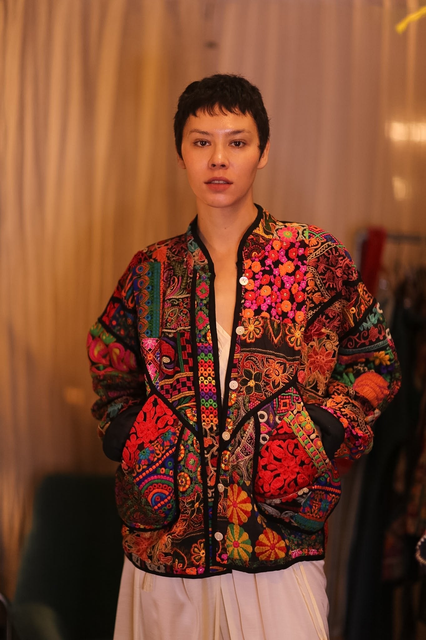 PATCHWORK PATTERN KANTHA JACKET YADANA - BANGKOK TAILOR CLOTHING STORE - HANDMADE CLOTHING