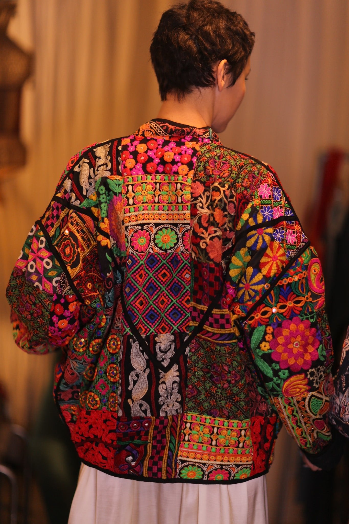 PATCHWORK PATTERN KANTHA JACKET YADANA - BANGKOK TAILOR CLOTHING STORE - HANDMADE CLOTHING