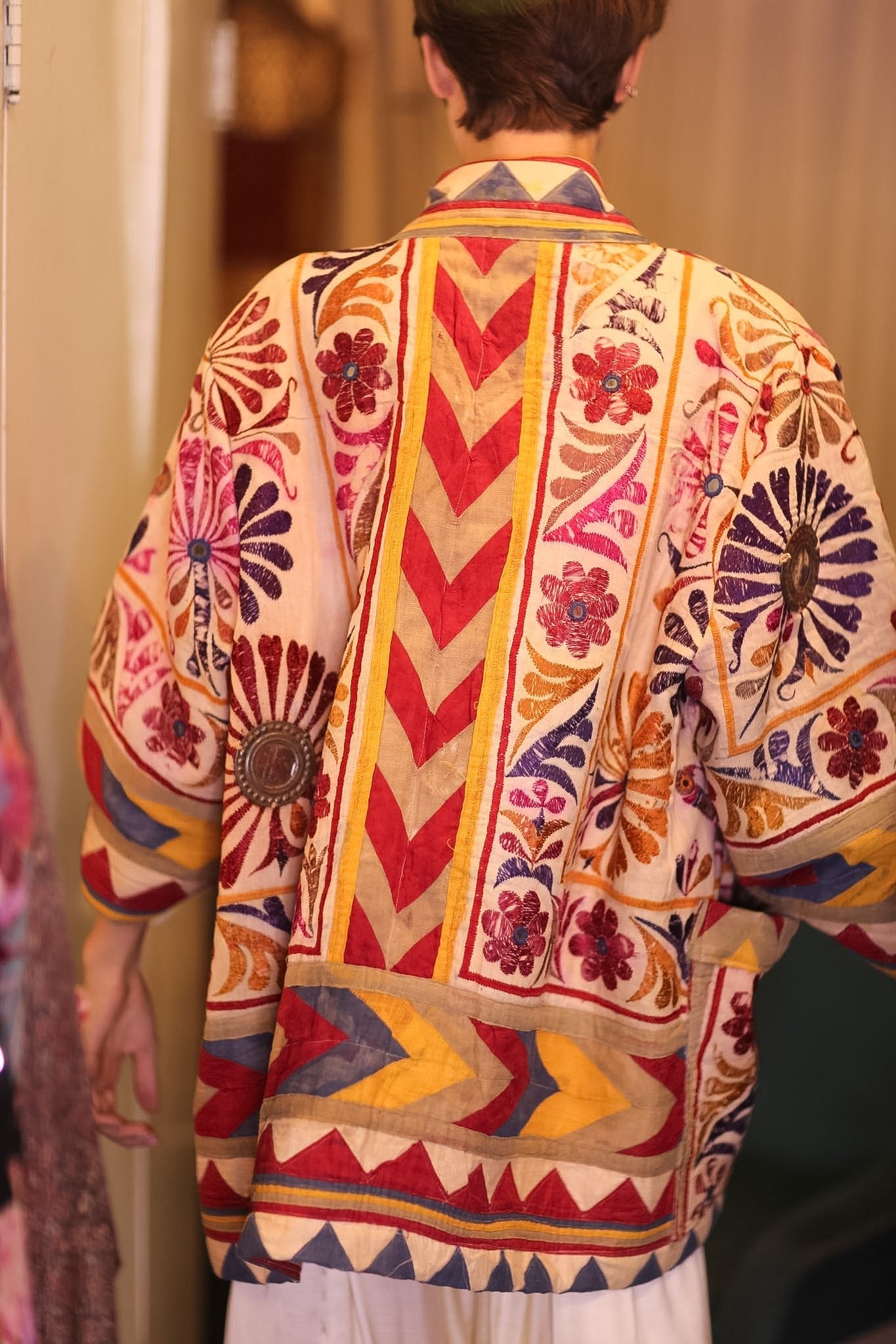 PATCHWORK PATTERN SHORT KIMONO GRITA - BANGKOK TAILOR CLOTHING STORE - HANDMADE CLOTHING