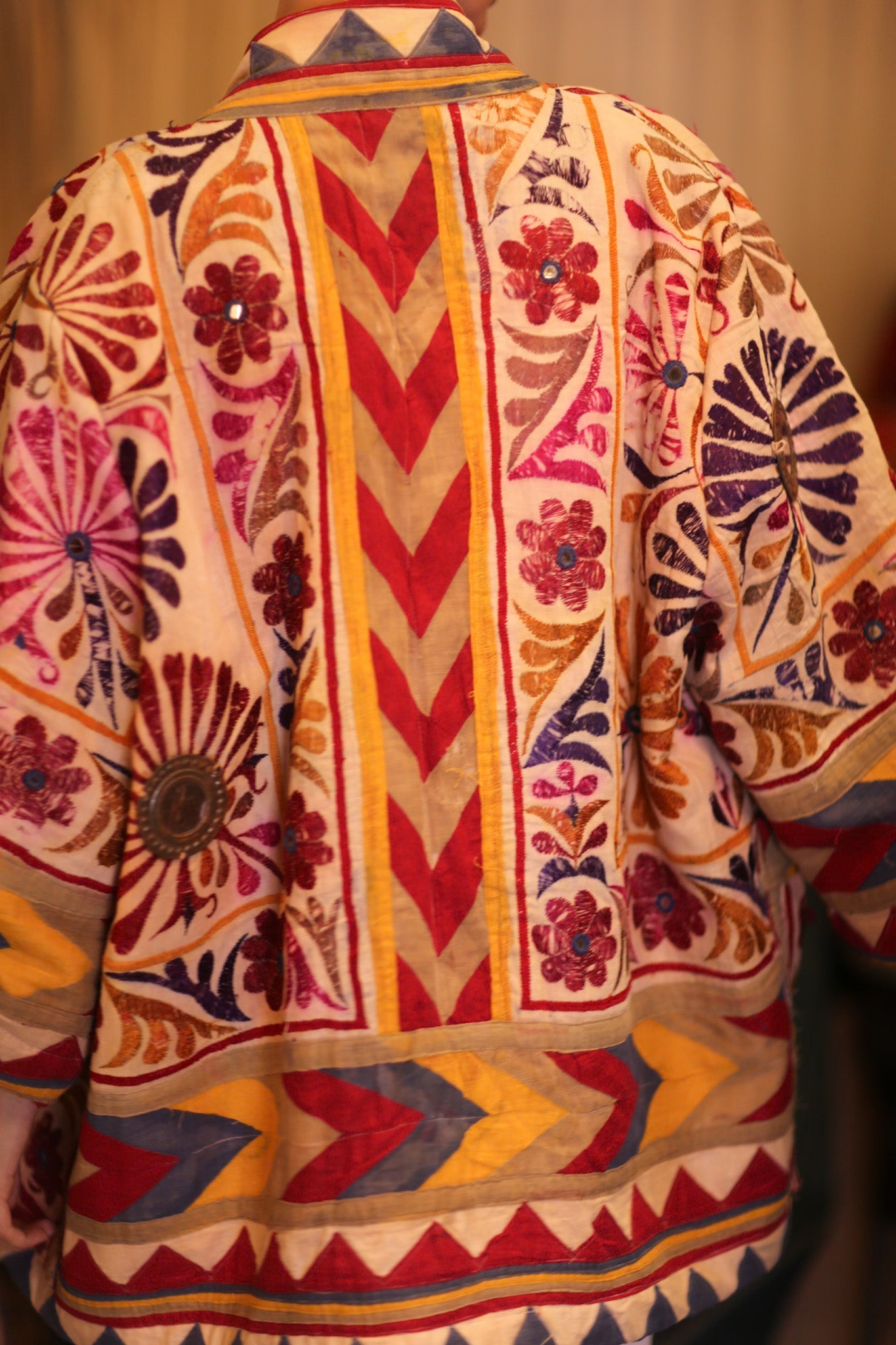 PATCHWORK PATTERN SHORT KIMONO GRITA - BANGKOK TAILOR CLOTHING STORE - HANDMADE CLOTHING