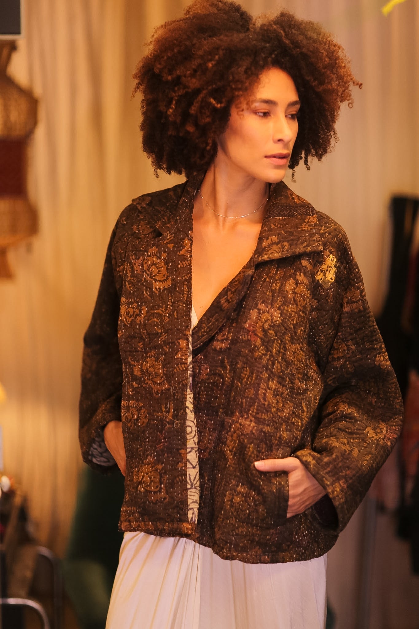 PATTERN KANTHA JACKET HINNZI - BANGKOK TAILOR CLOTHING STORE - HANDMADE CLOTHING
