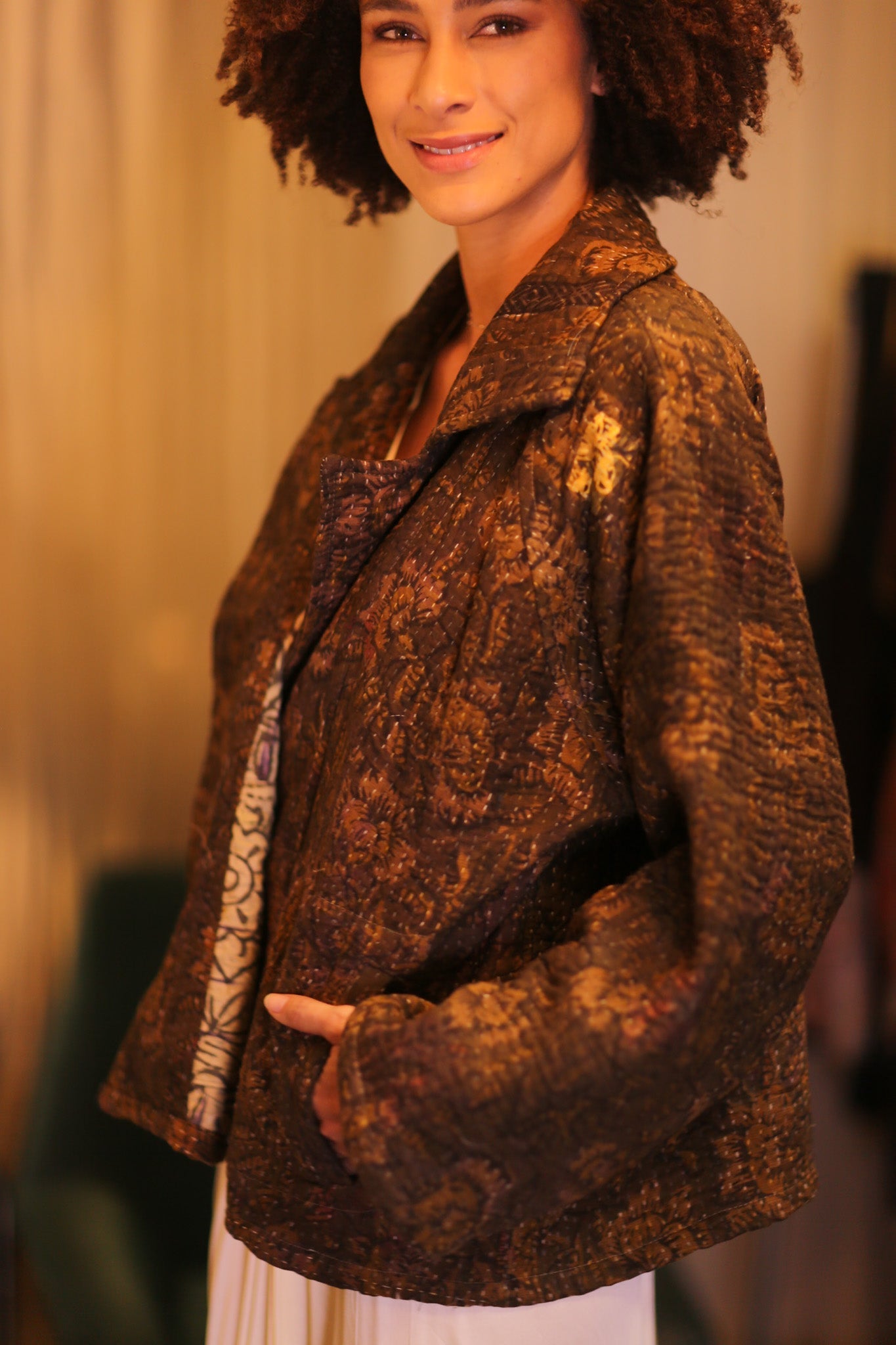 PATTERN KANTHA JACKET HINNZI - BANGKOK TAILOR CLOTHING STORE - HANDMADE CLOTHING
