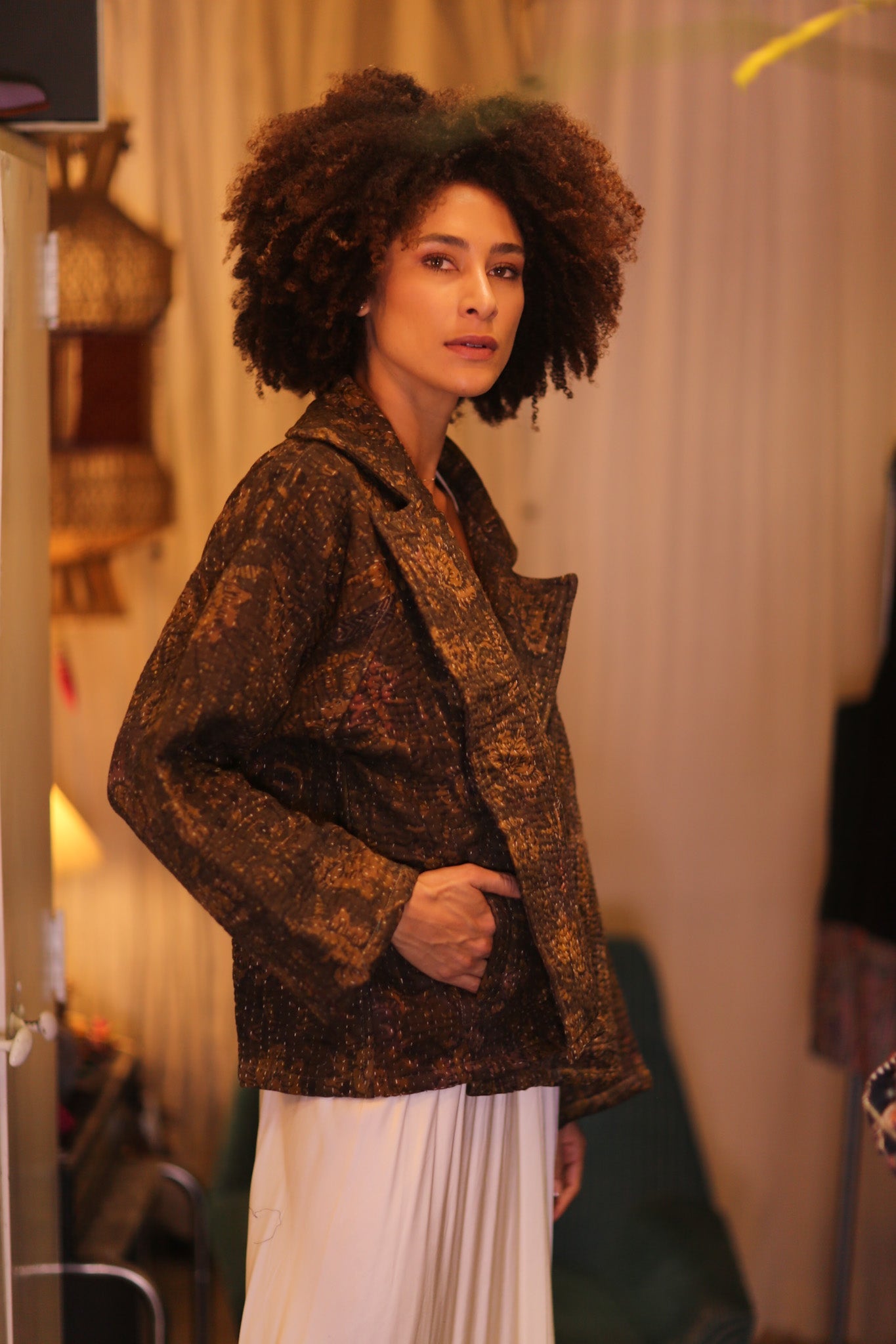 PATTERN KANTHA JACKET HINNZI - BANGKOK TAILOR CLOTHING STORE - HANDMADE CLOTHING