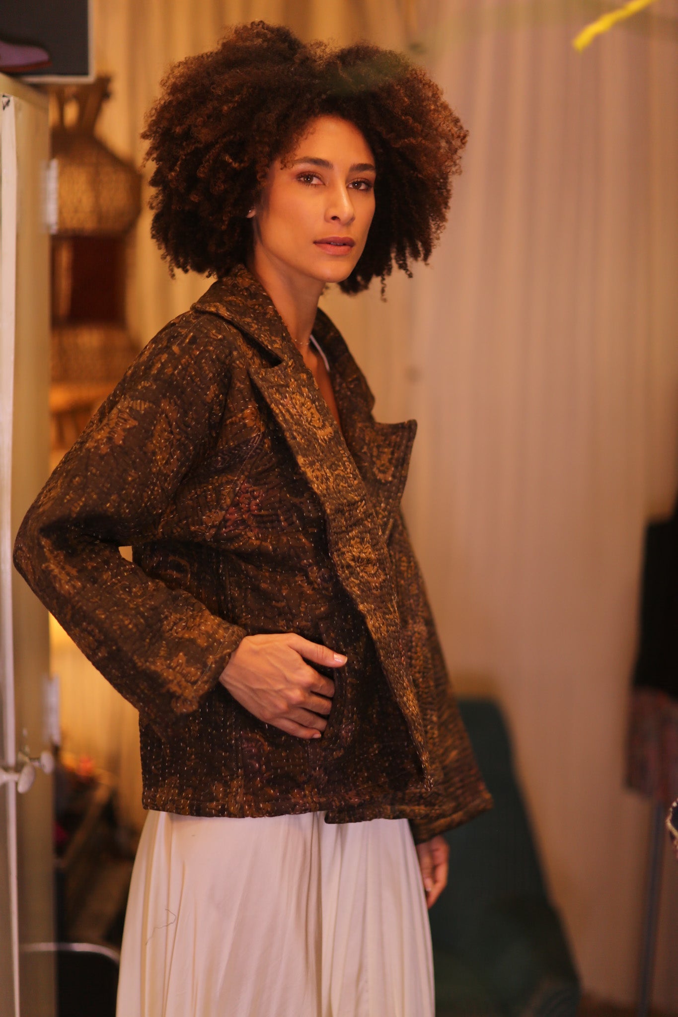 PATTERN KANTHA JACKET HINNZI - BANGKOK TAILOR CLOTHING STORE - HANDMADE CLOTHING