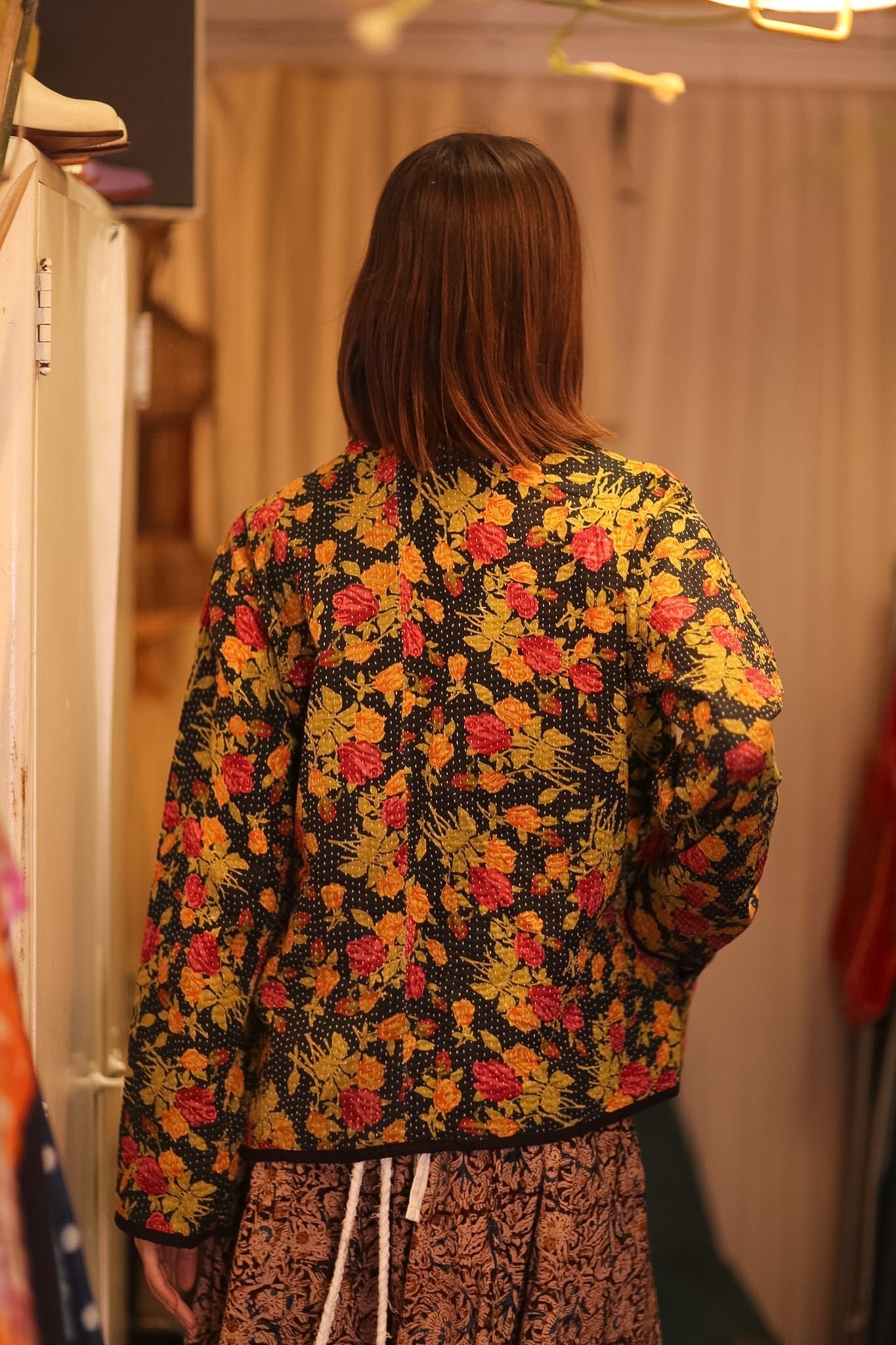 PATTERN KANTHA JACKET ROSE BOUQUET - BANGKOK TAILOR CLOTHING STORE - HANDMADE CLOTHING
