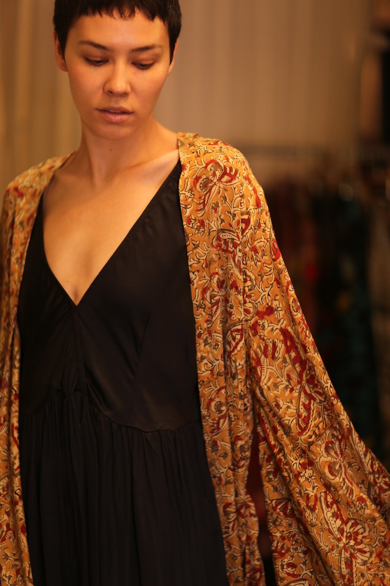 PINA SILK WING KIMONO ANNYTA - BANGKOK TAILOR CLOTHING STORE - HANDMADE CLOTHING