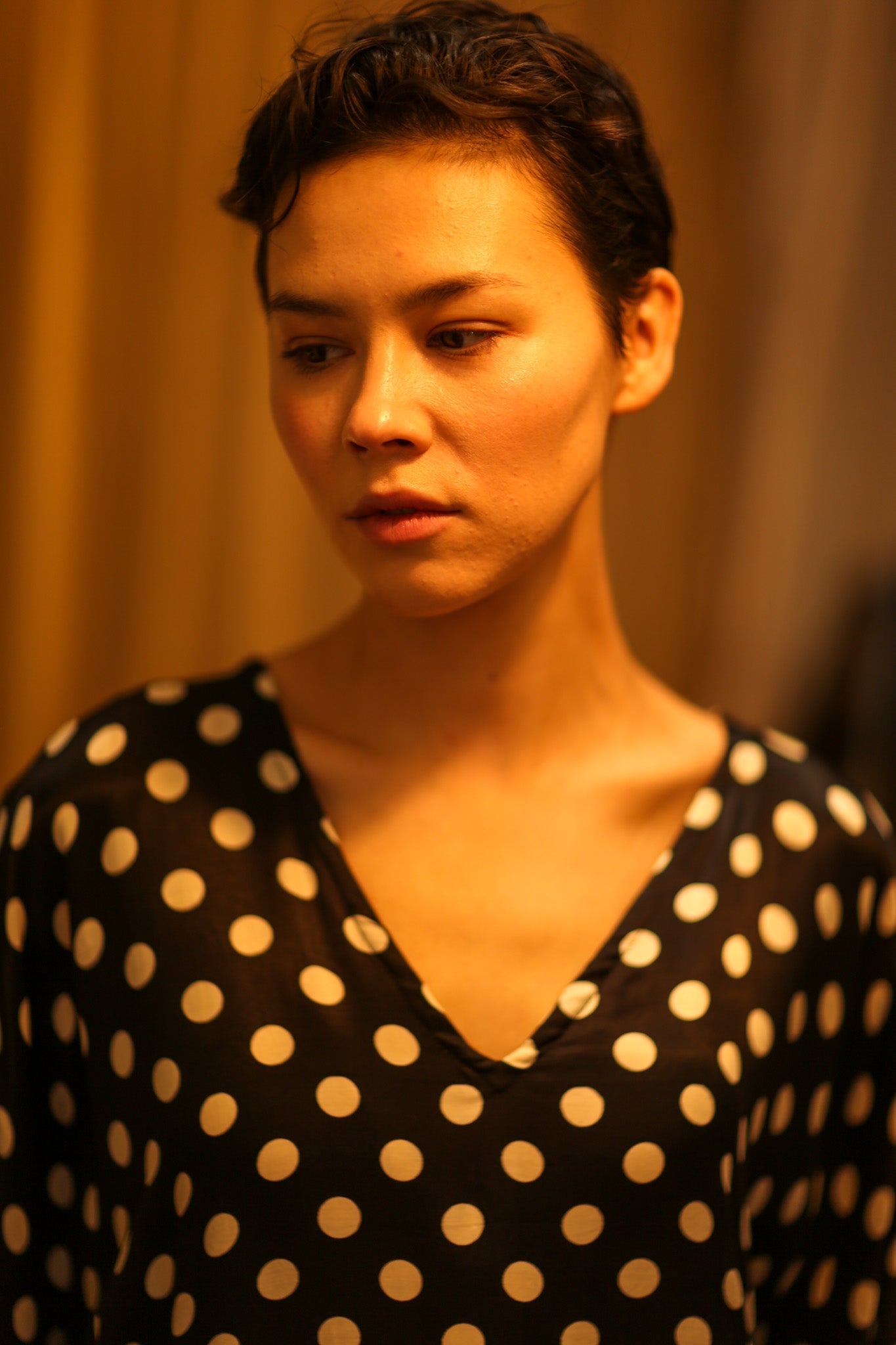 POLKA DOT KAFTAN LUYA - BANGKOK TAILOR CLOTHING STORE - HANDMADE CLOTHING