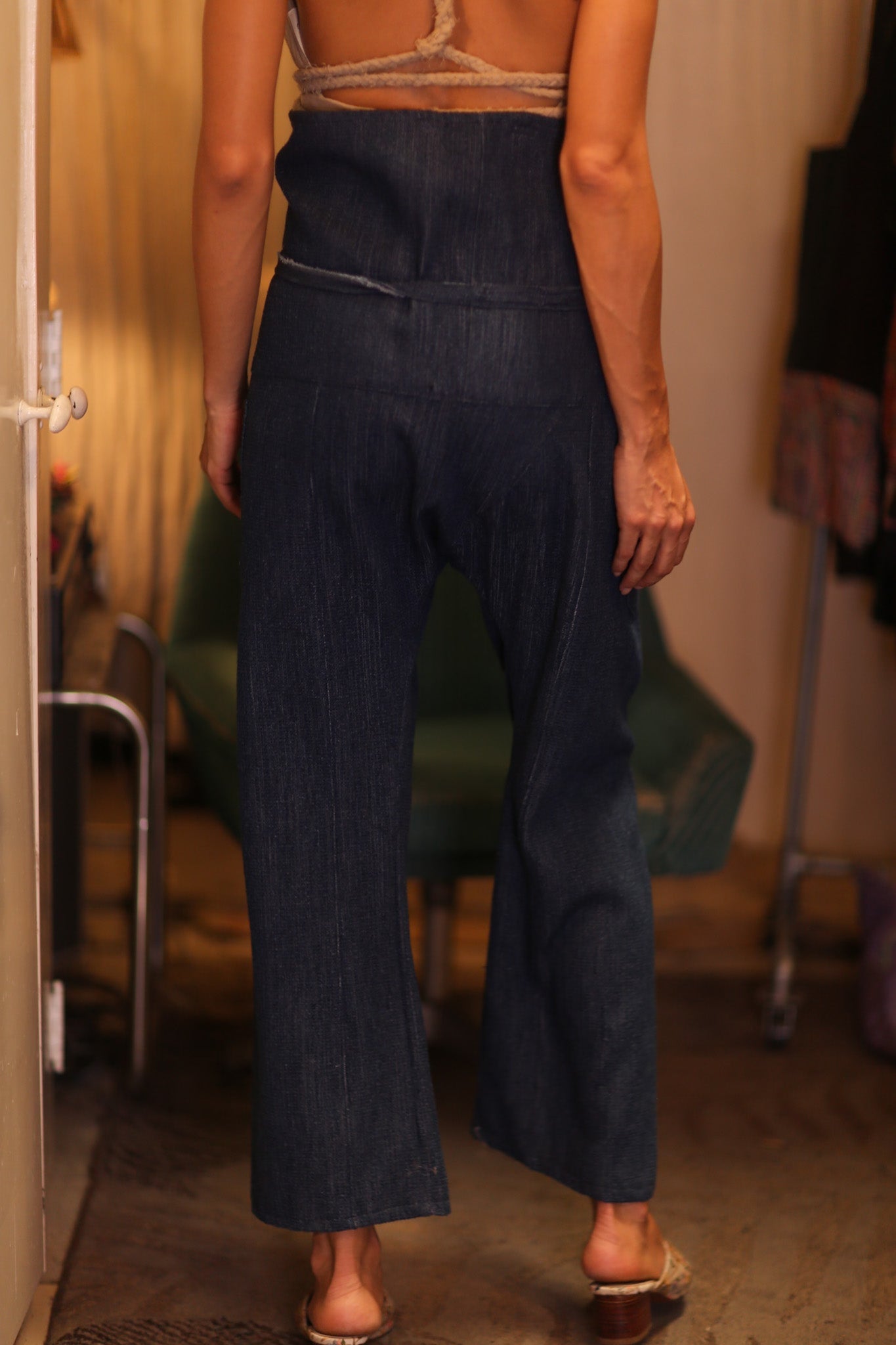 PREMIUM DENIM FISHERMEN PANTS DARK BLUE - BANGKOK TAILOR CLOTHING STORE - HANDMADE CLOTHING