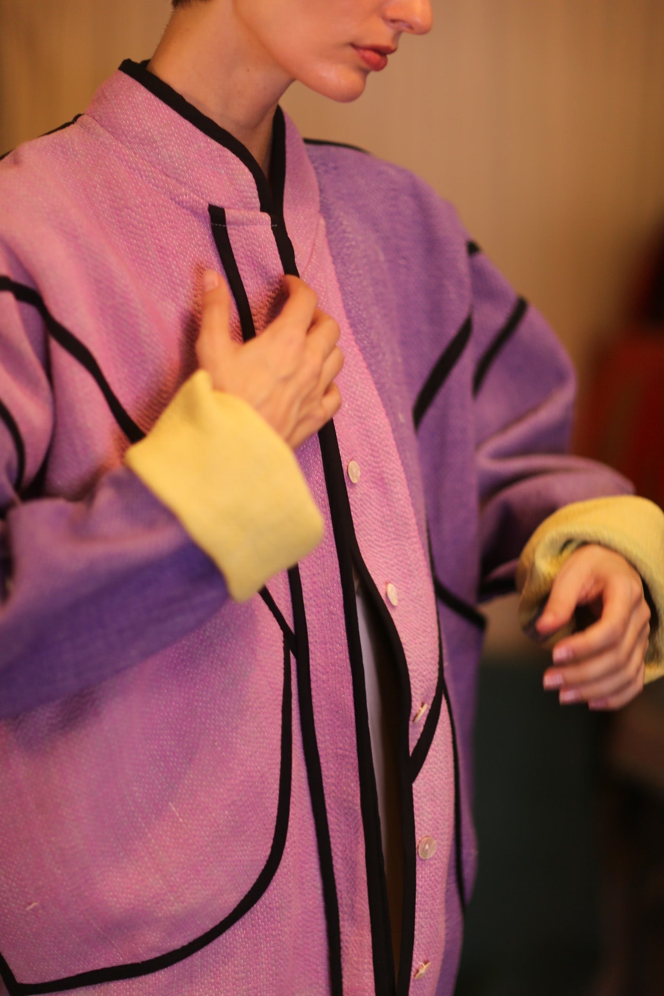 PURPLE PINK JACKET OUNA - BANGKOK TAILOR CLOTHING STORE - HANDMADE CLOTHING