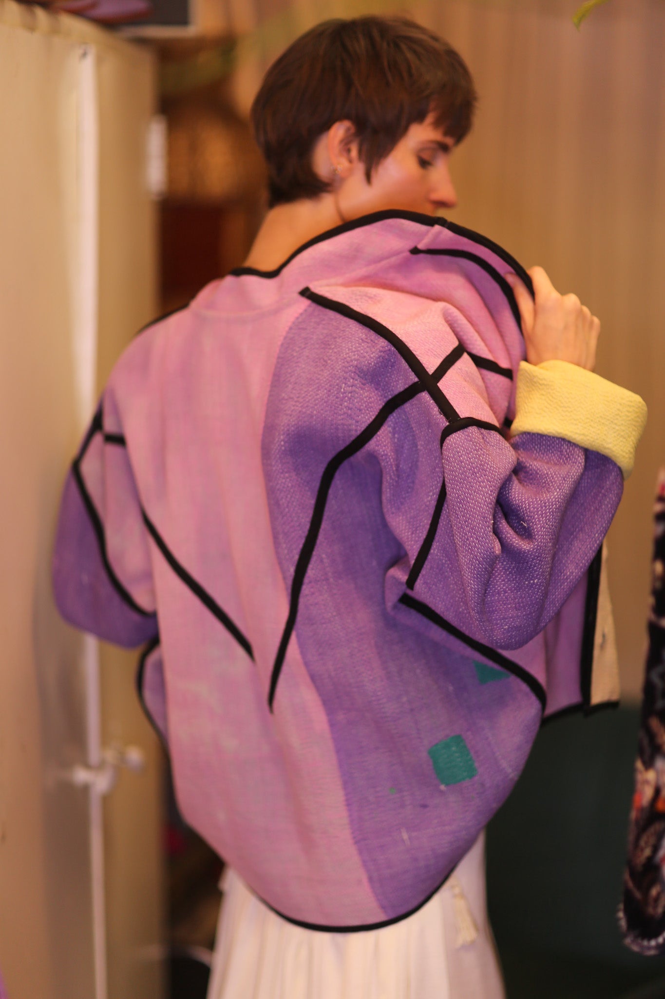 PURPLE PINK JACKET OUNA - BANGKOK TAILOR CLOTHING STORE - HANDMADE CLOTHING