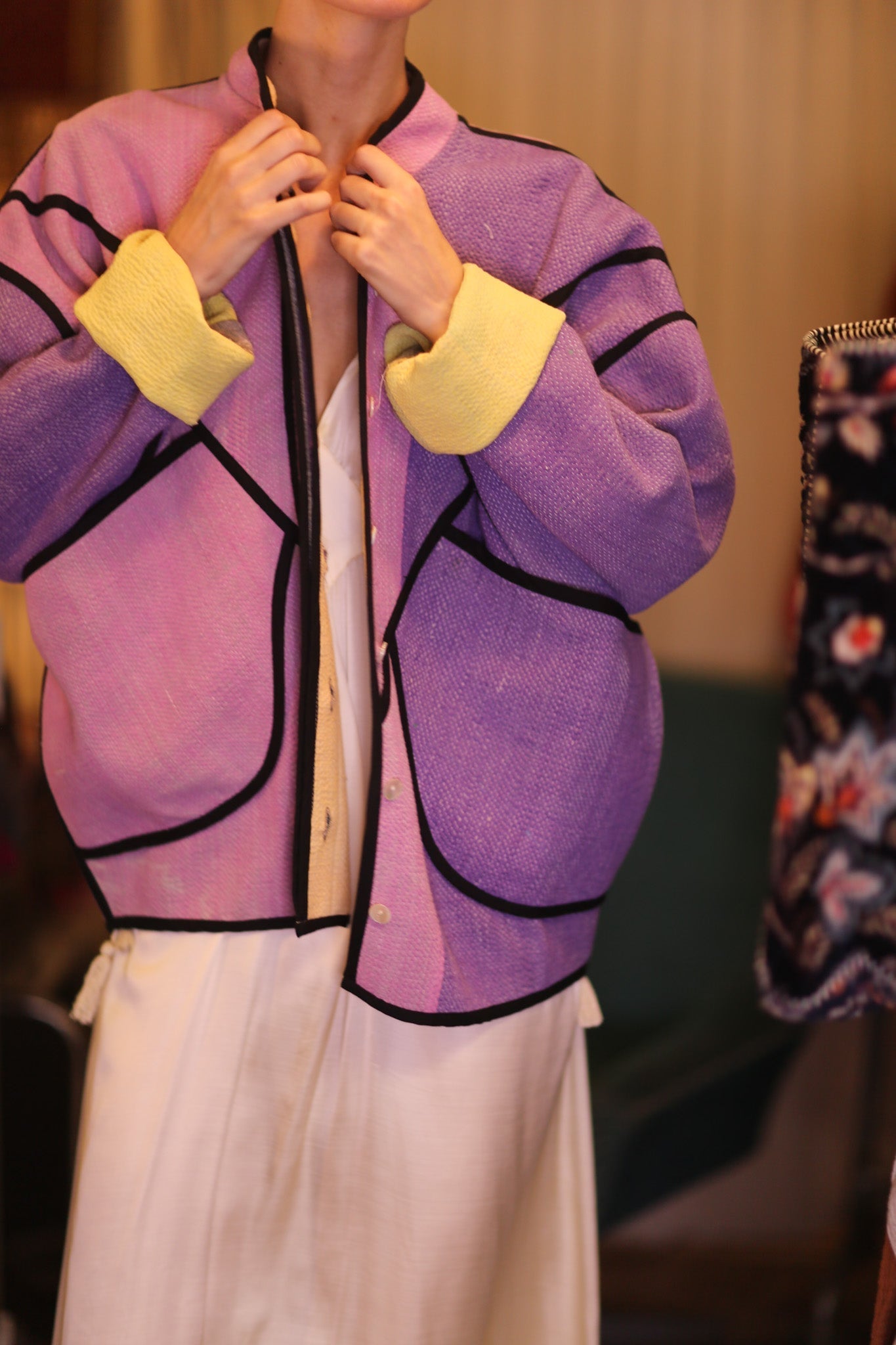 PURPLE PINK JACKET OUNA - BANGKOK TAILOR CLOTHING STORE - HANDMADE CLOTHING