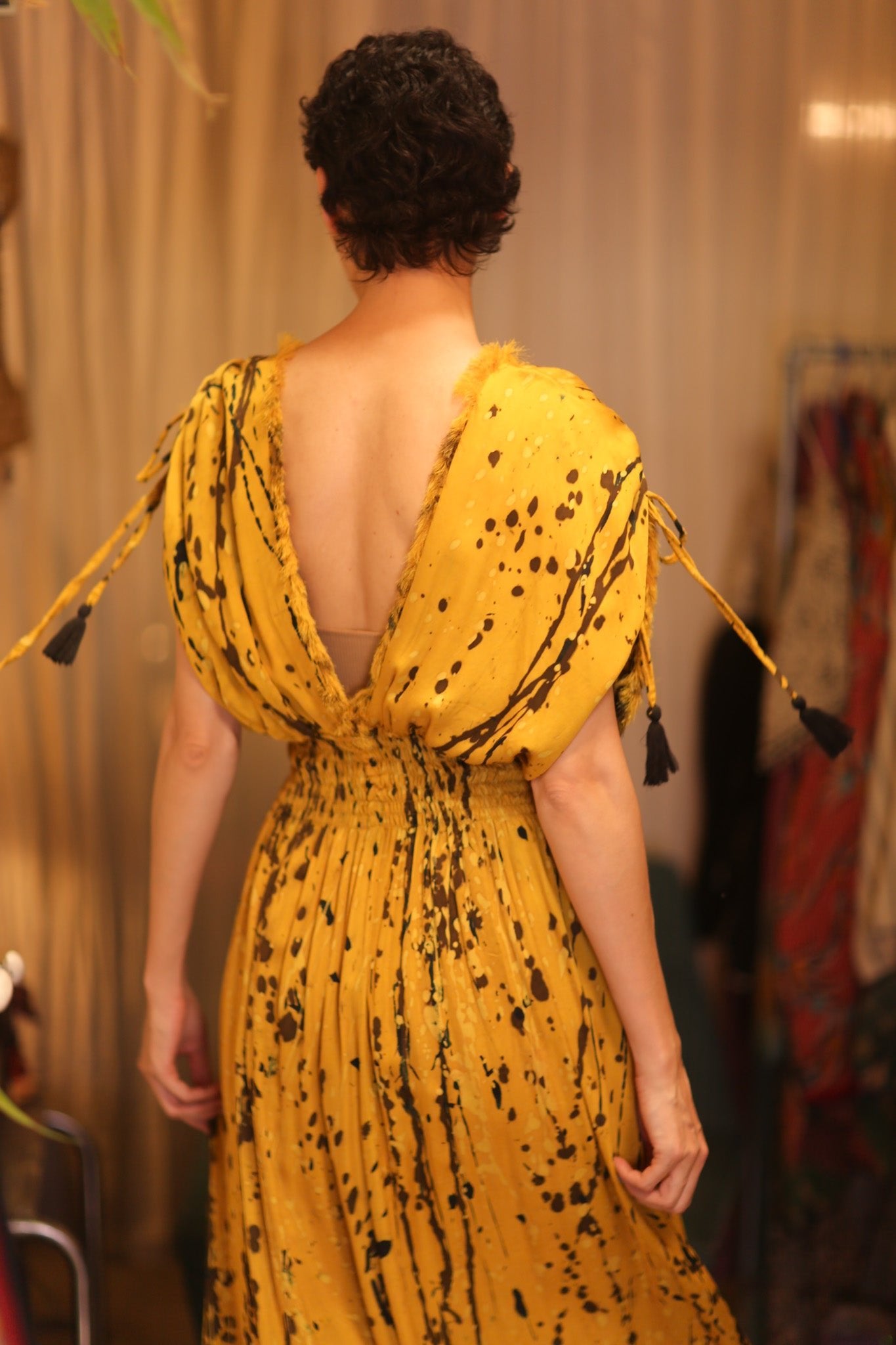 SCARLETT SILK DRESS ANYAR - BANGKOK TAILOR CLOTHING STORE - HANDMADE CLOTHING