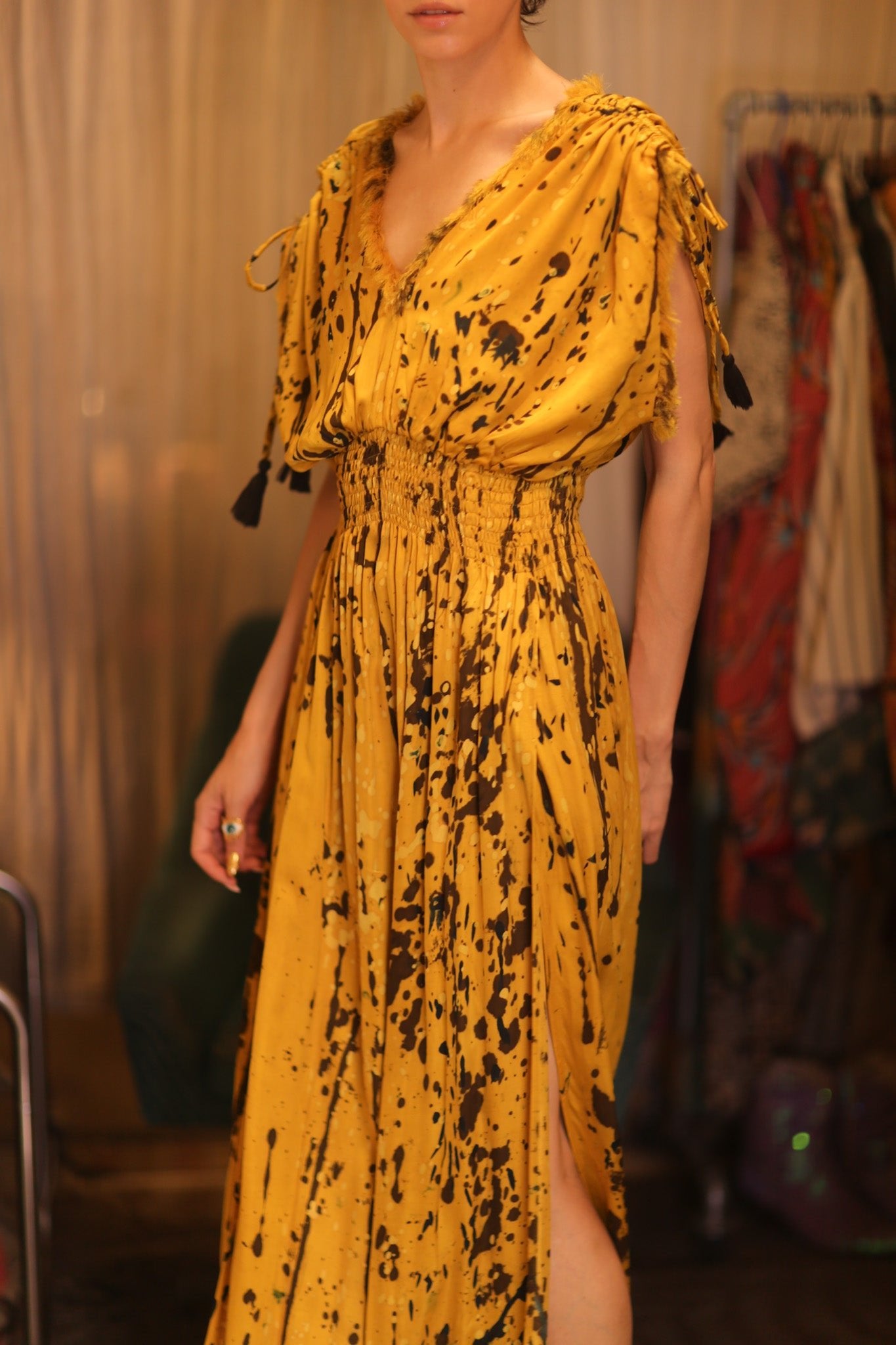 SCARLETT SILK DRESS ANYAR - BANGKOK TAILOR CLOTHING STORE - HANDMADE CLOTHING