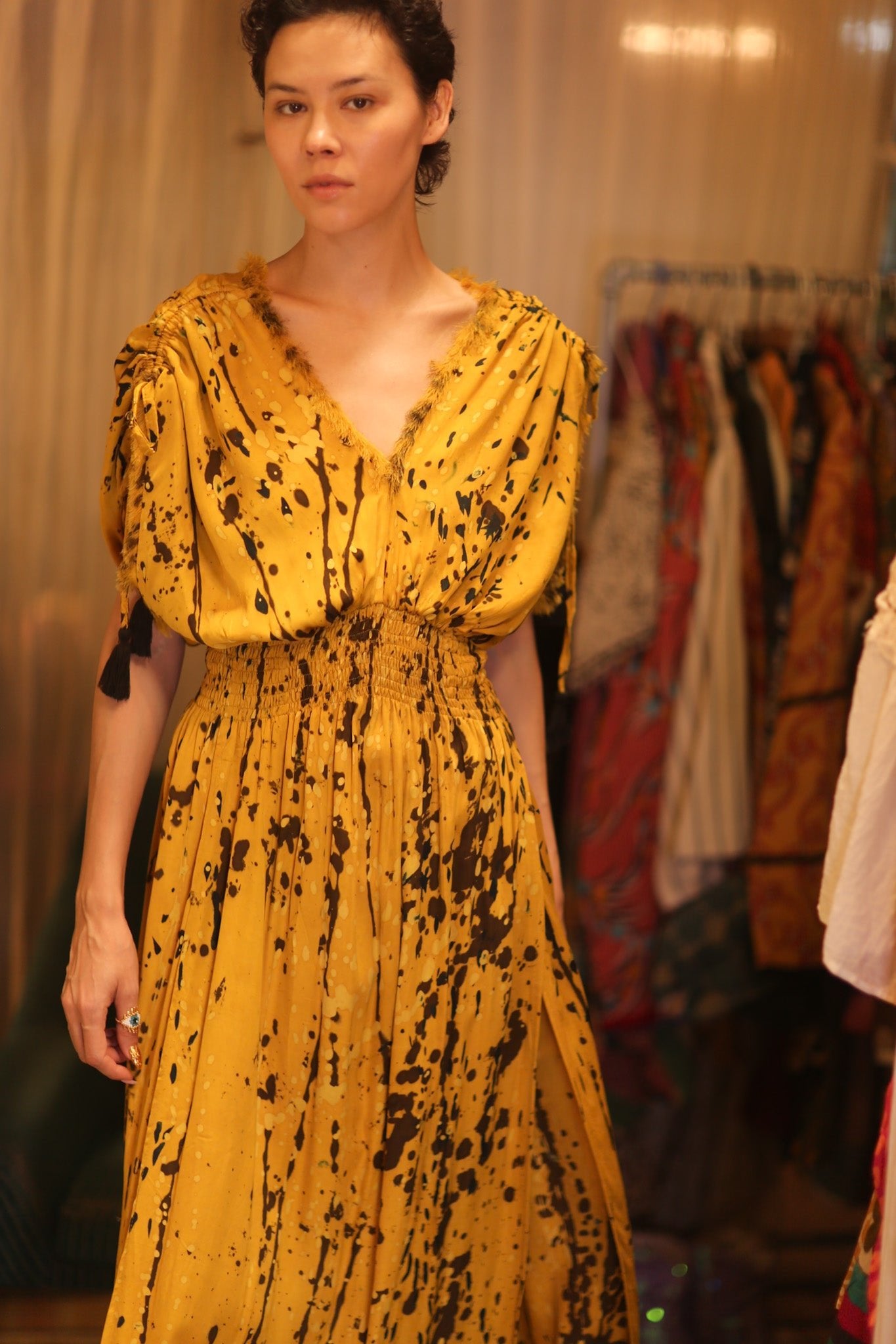 SCARLETT SILK DRESS ANYAR - BANGKOK TAILOR CLOTHING STORE - HANDMADE CLOTHING