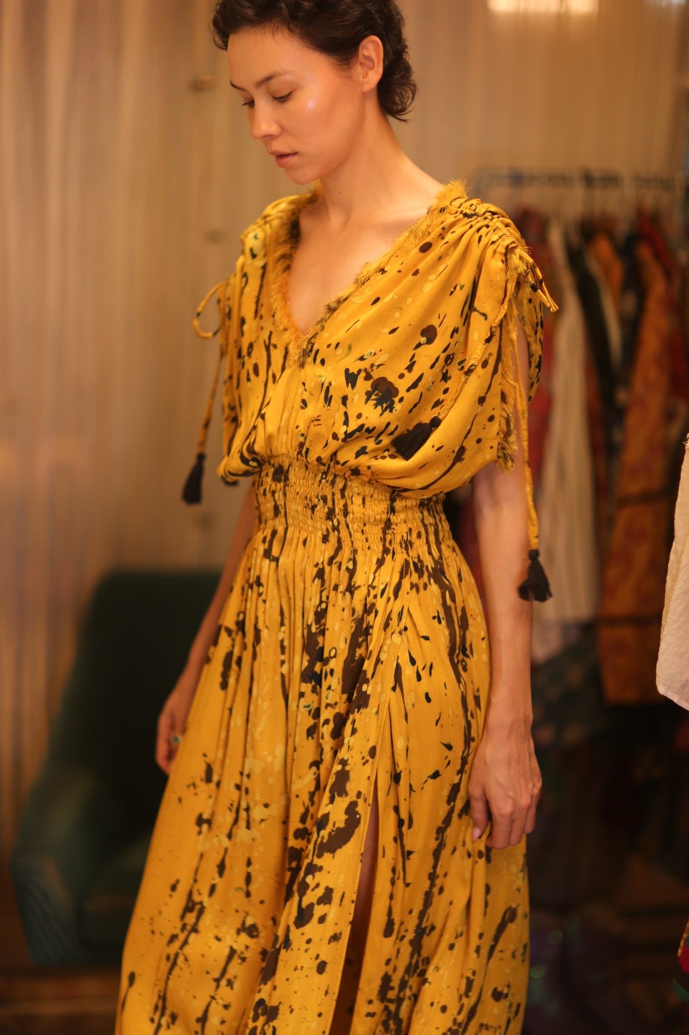 SCARLETT SILK DRESS ANYAR - BANGKOK TAILOR CLOTHING STORE - HANDMADE CLOTHING